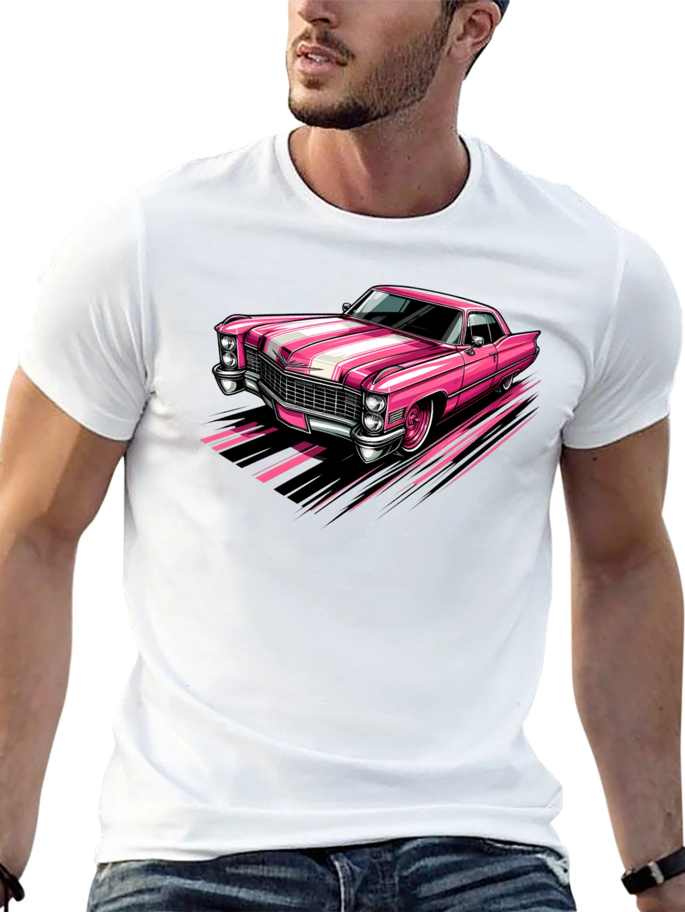 Pink Cadillac T-Shirt - Cool Car Design