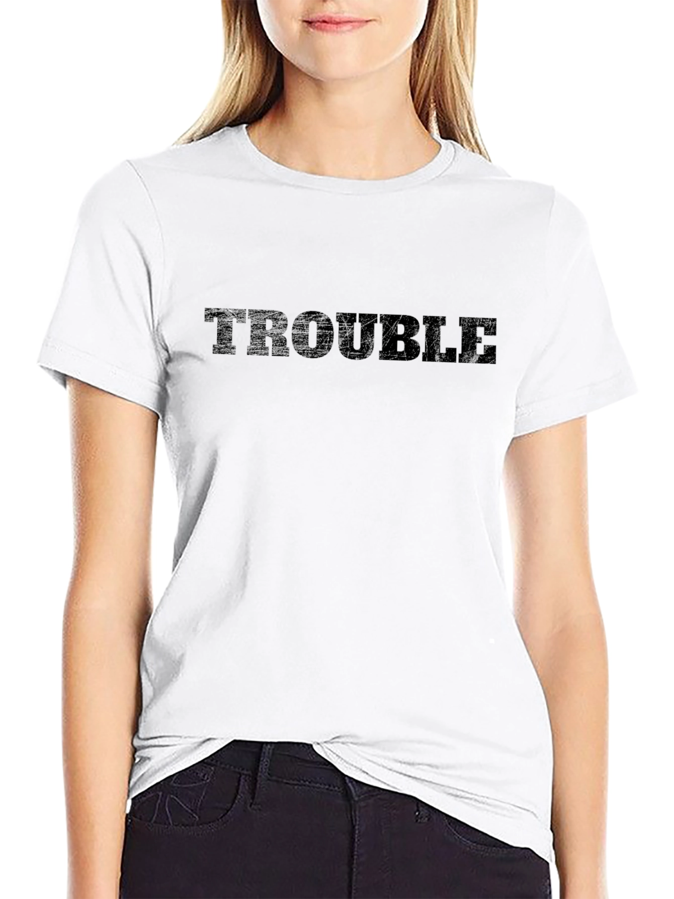 Trouble Graphic Tee - Classic Black
