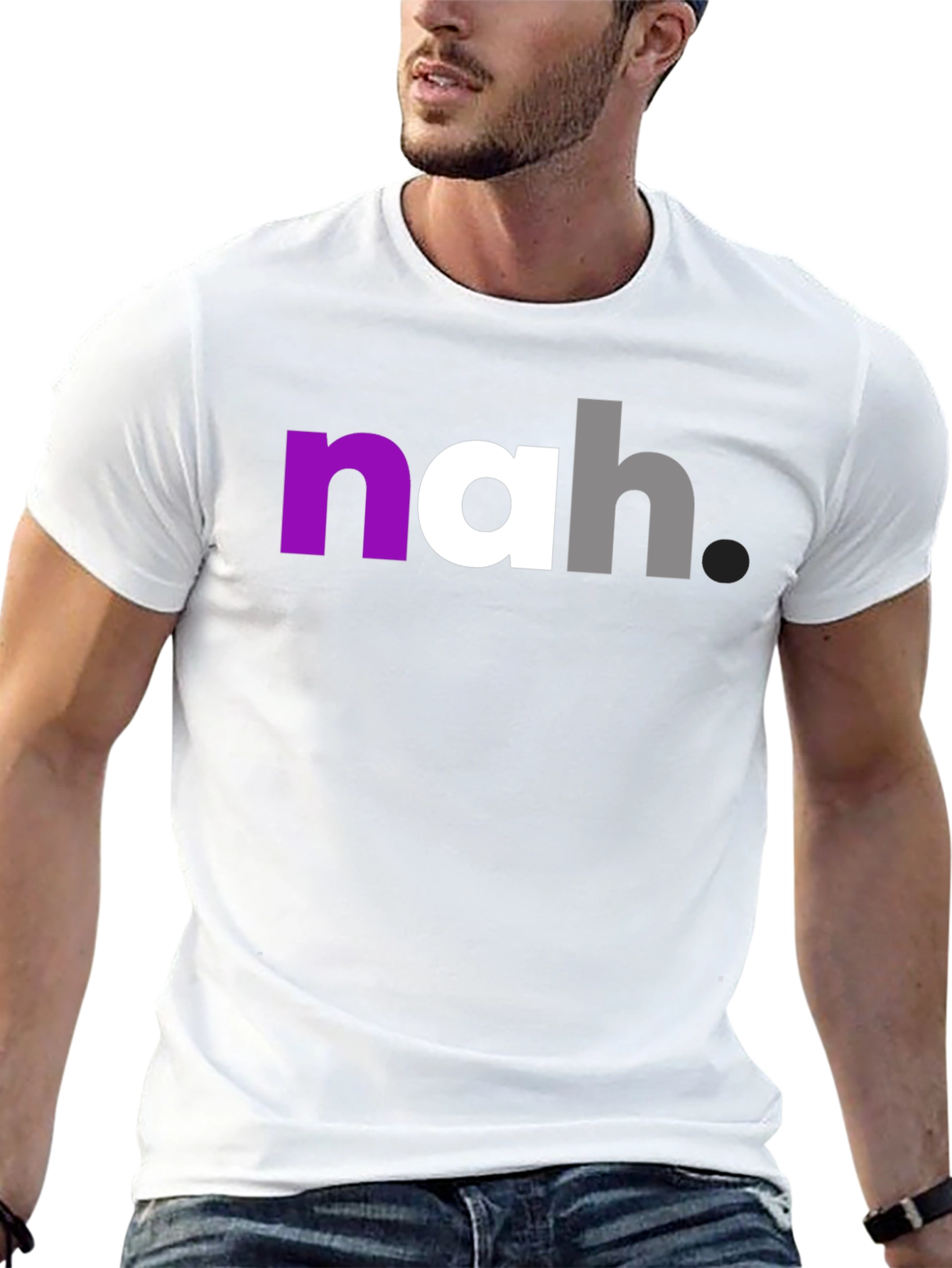 Nah. Asexual Pride T-Shirt - Casual Everyday Wear