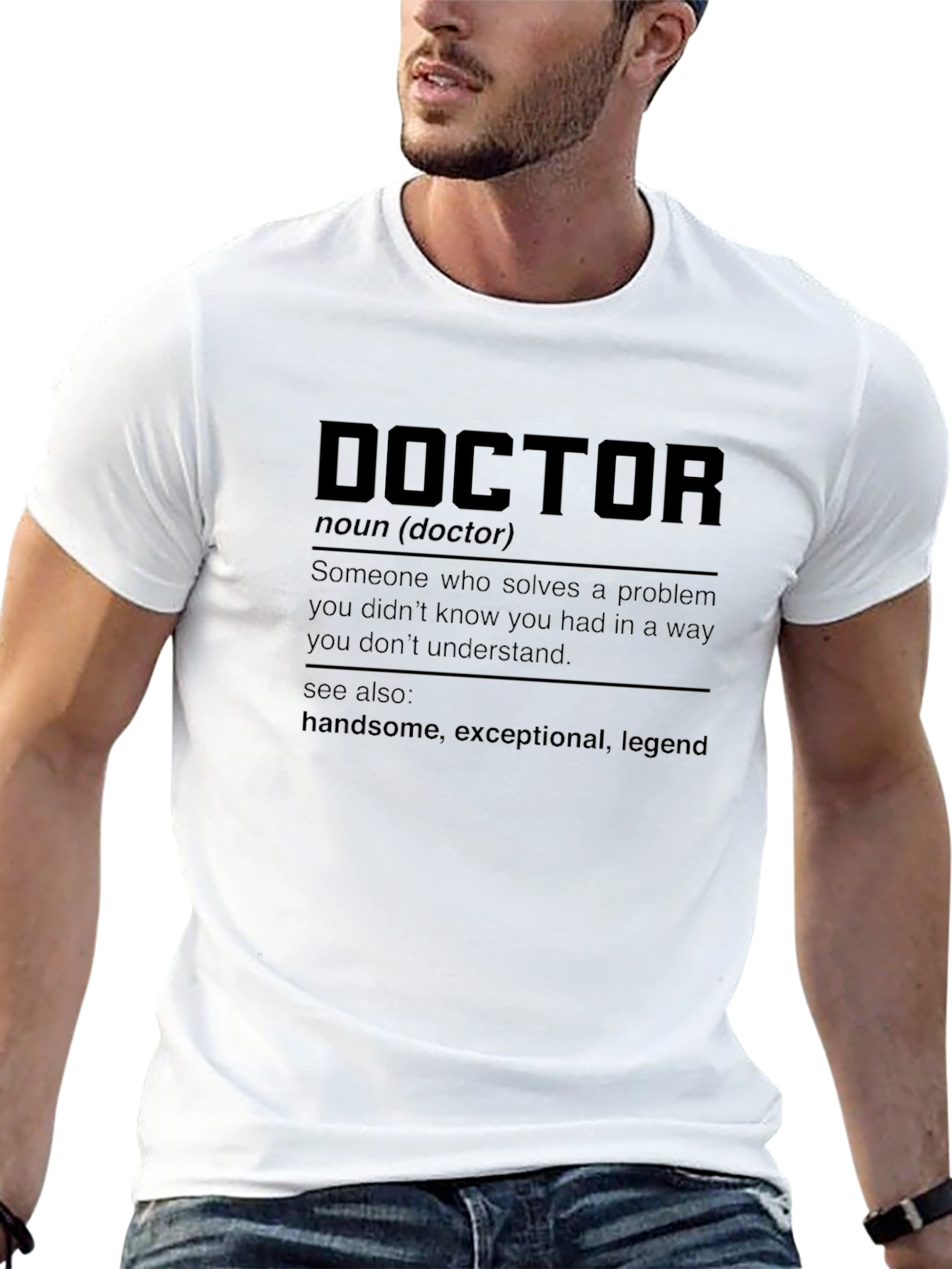 Funny Doctor Definition Black T-Shirt