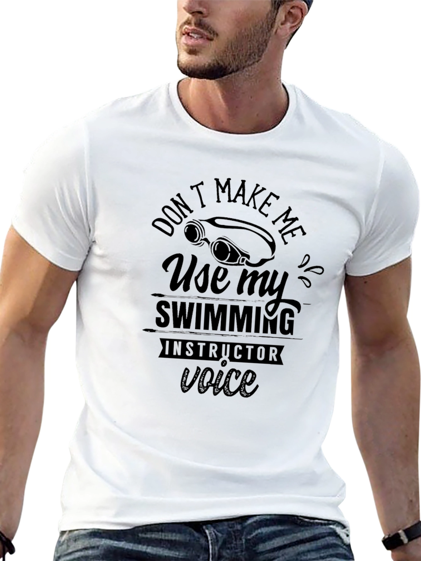 Swimming Instructor Voice T-Shirt - Funny Swimmer Tee
