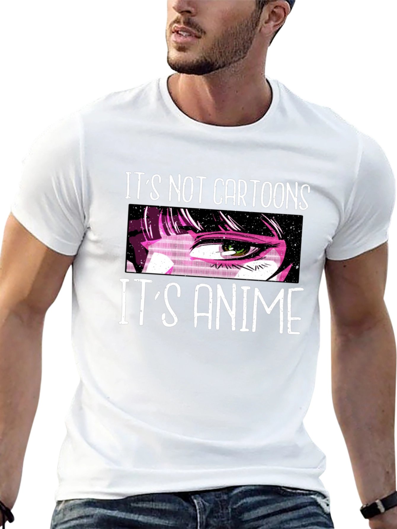 Its Not Cartoons Its Anime Black T-Shirt