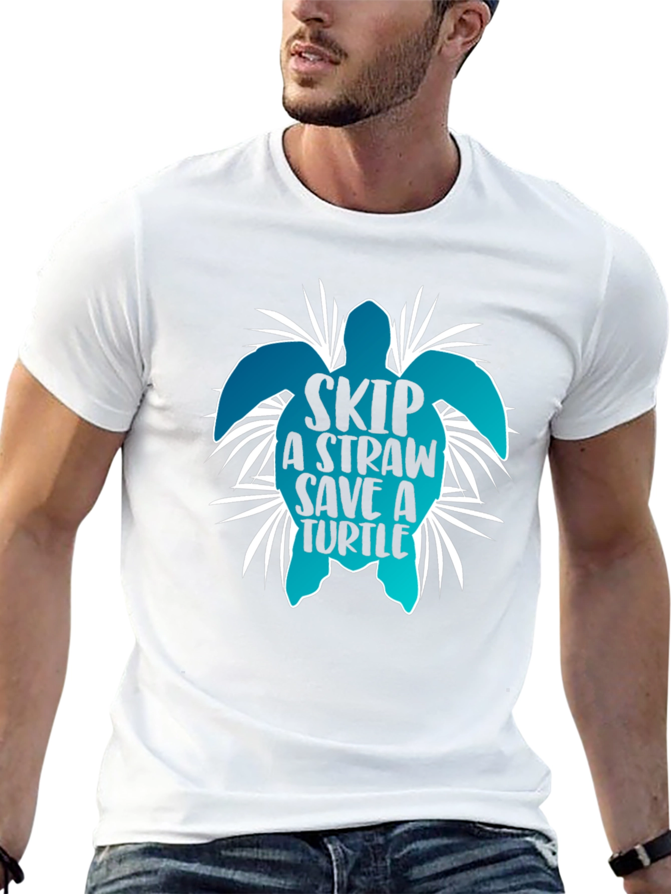 Skip a Straw Save a Turtle Graphic Tee