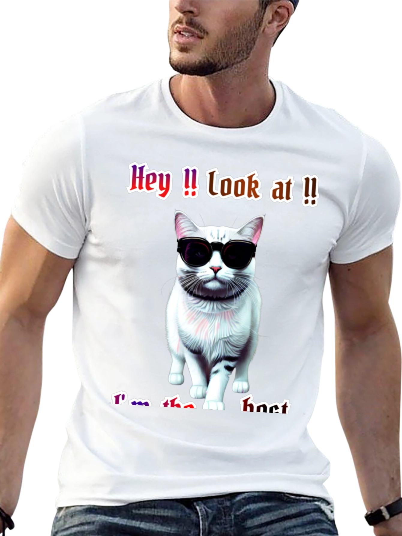 Cool Cat Graphic Tee - Im the It T-Shirt