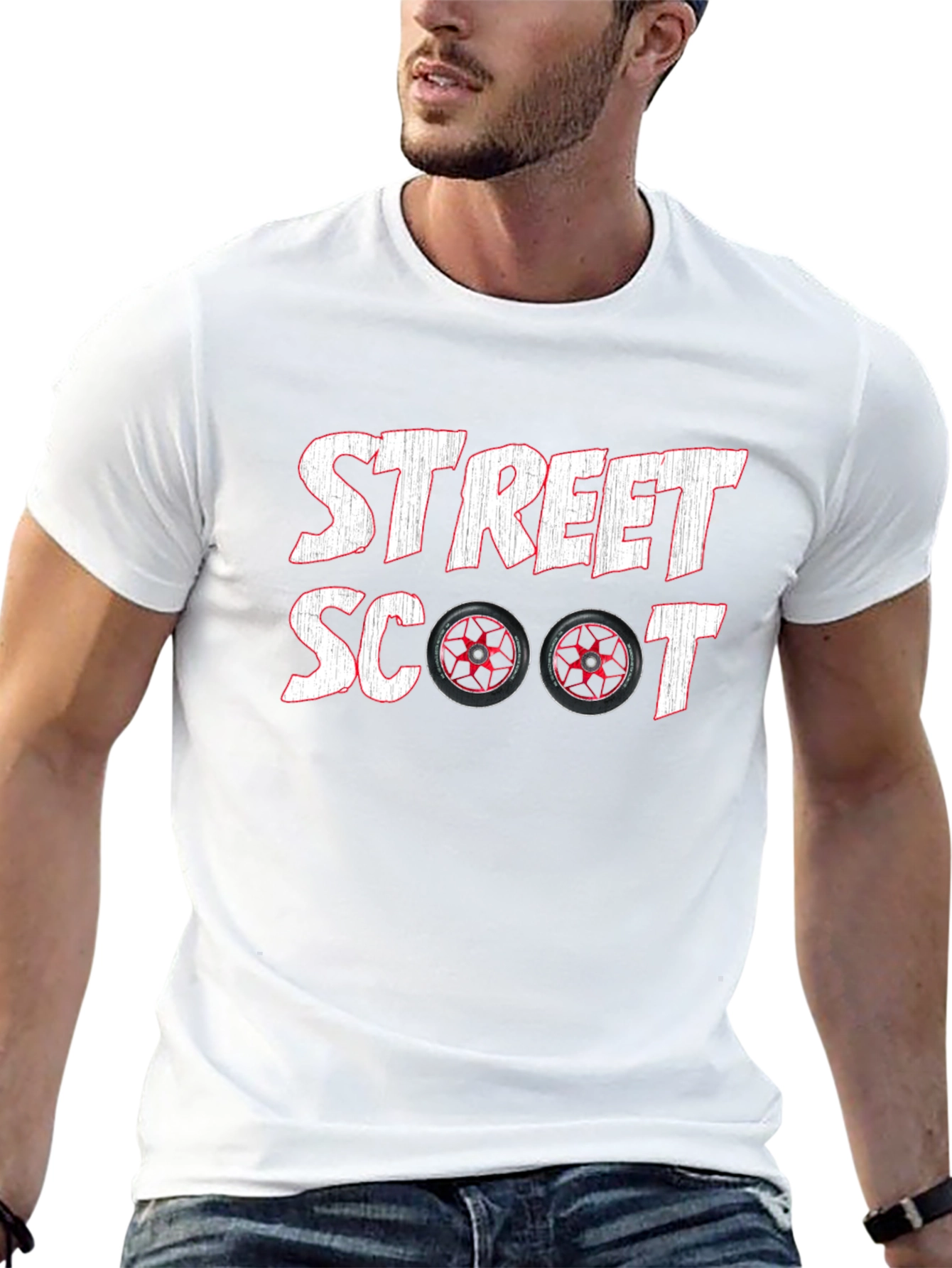 Street Scoot T-Shirt - Red Wheels