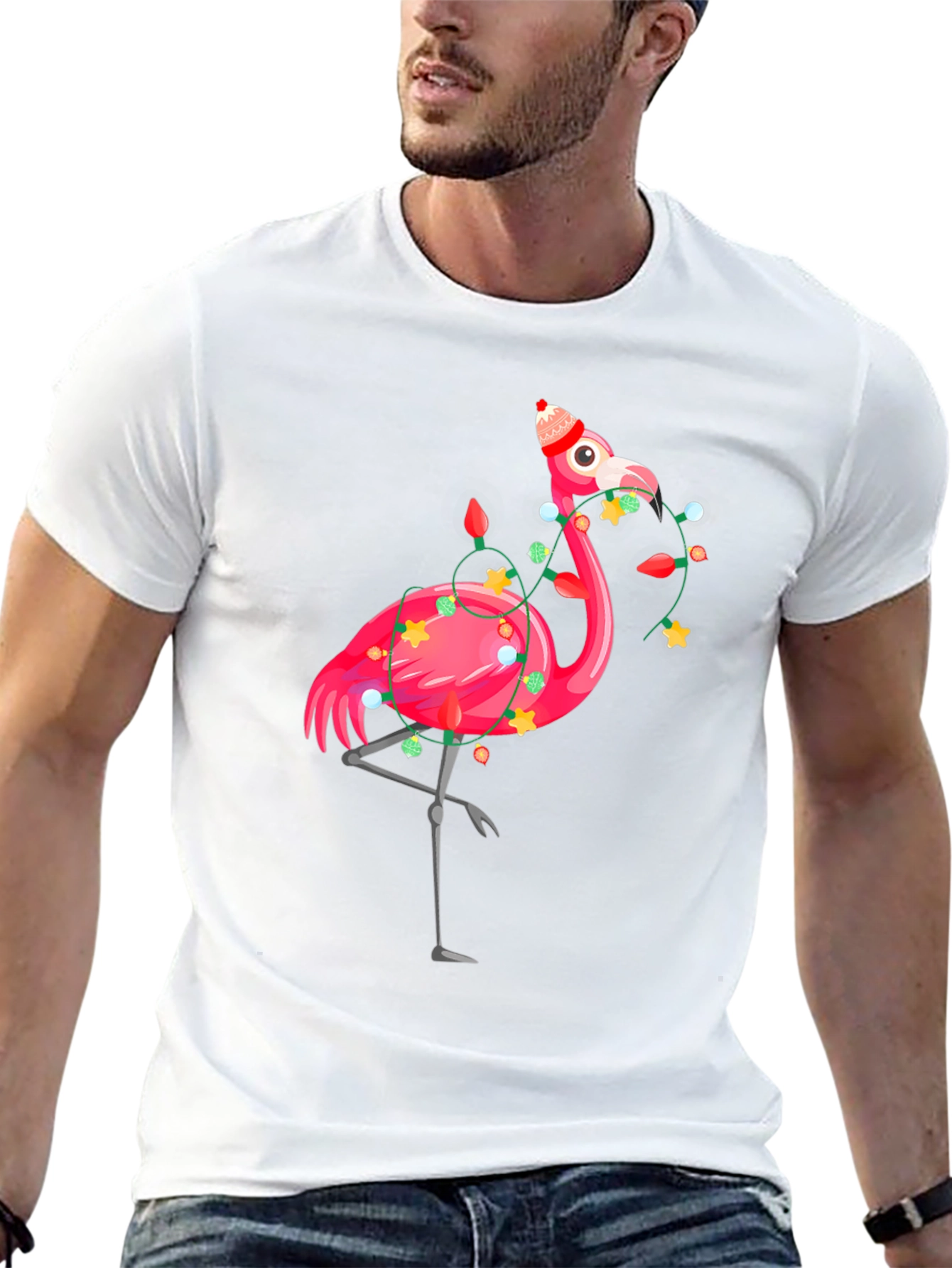 Festive Flamingo T-Shirt - Holiday Edition