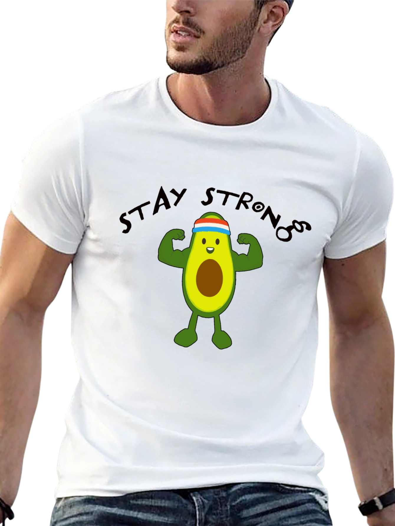 Stay Strong Avocado Graphic Tee