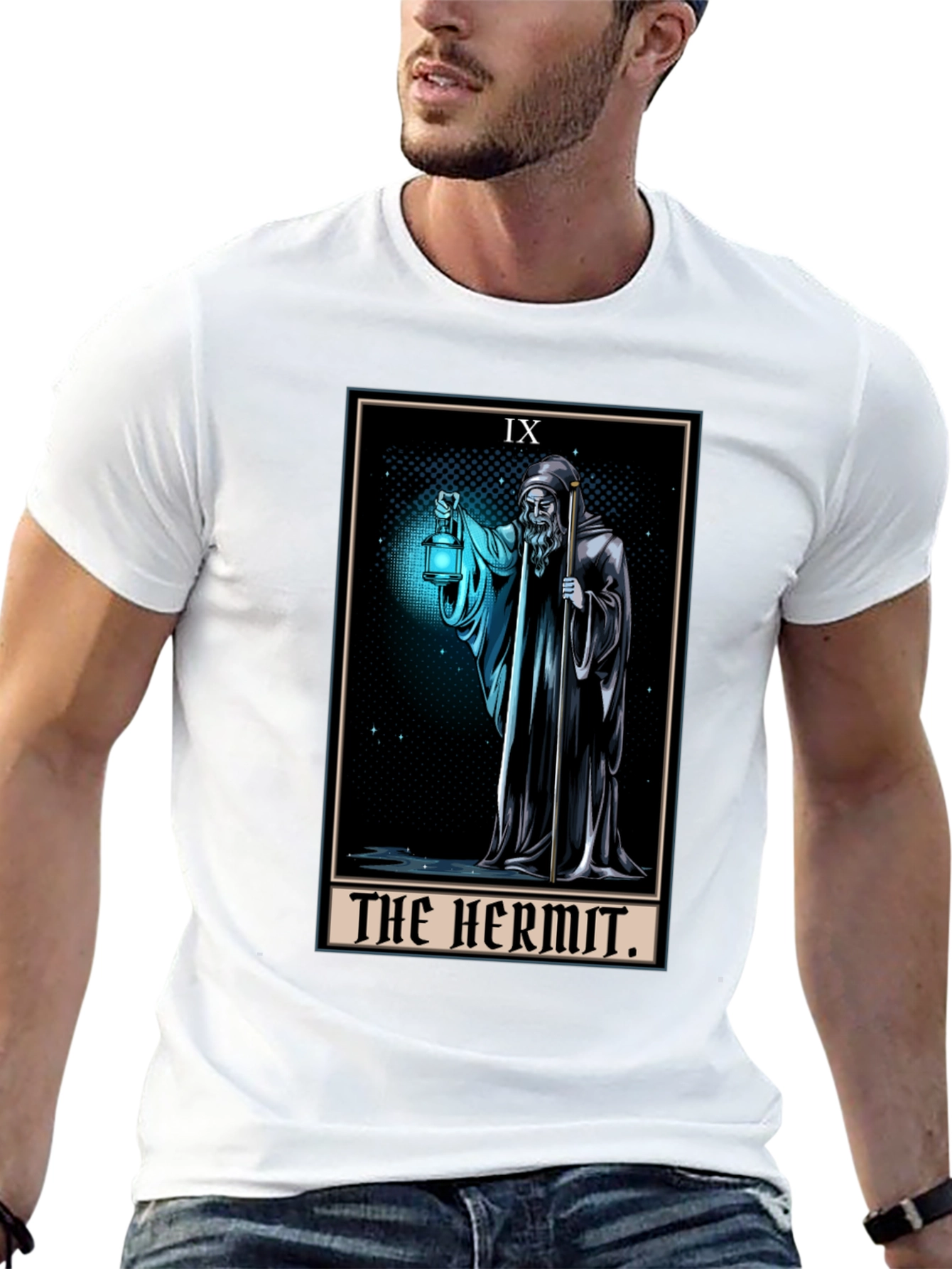 The Hermit Tarot Card Graphic T-Shirt - Unisex