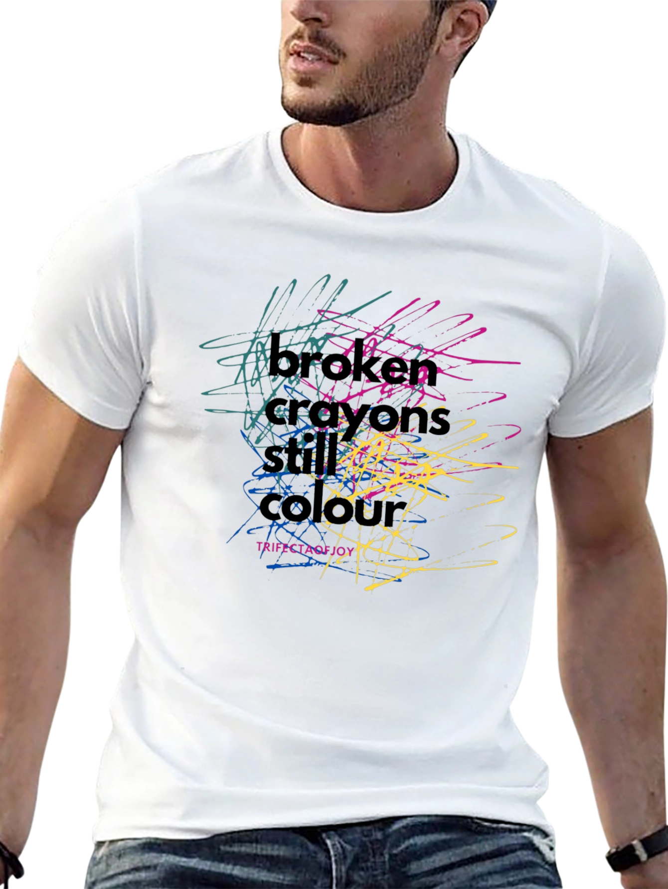Broken Crayons Still Colour Graphic T-Shirt
