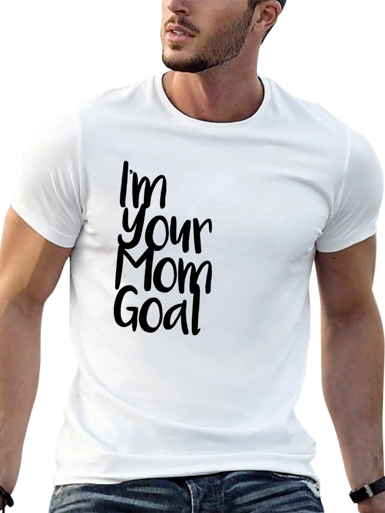 Im Your Mom Goal Black T-Shirt