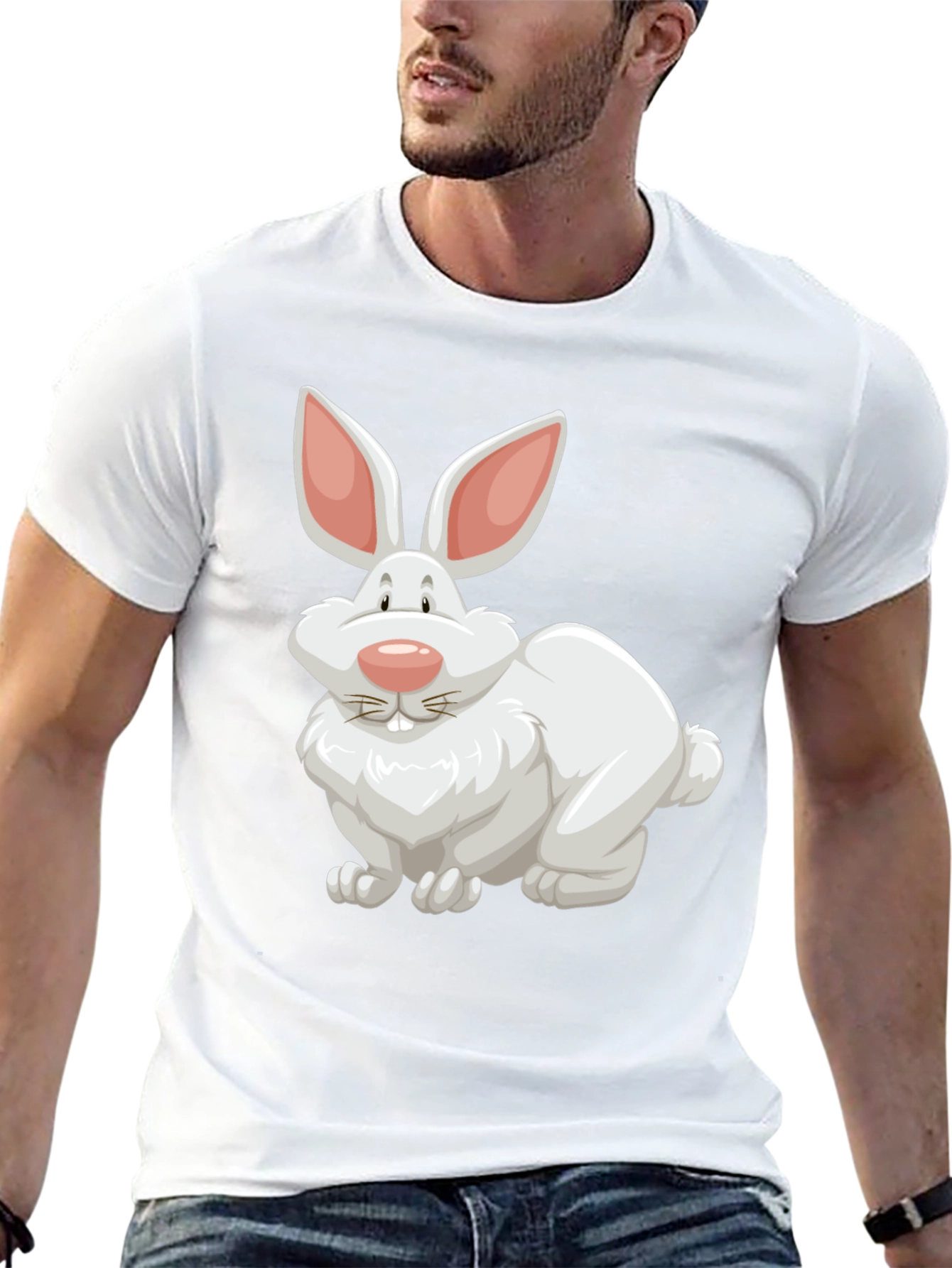 Rabbit Graphic Tee - Easter Fun