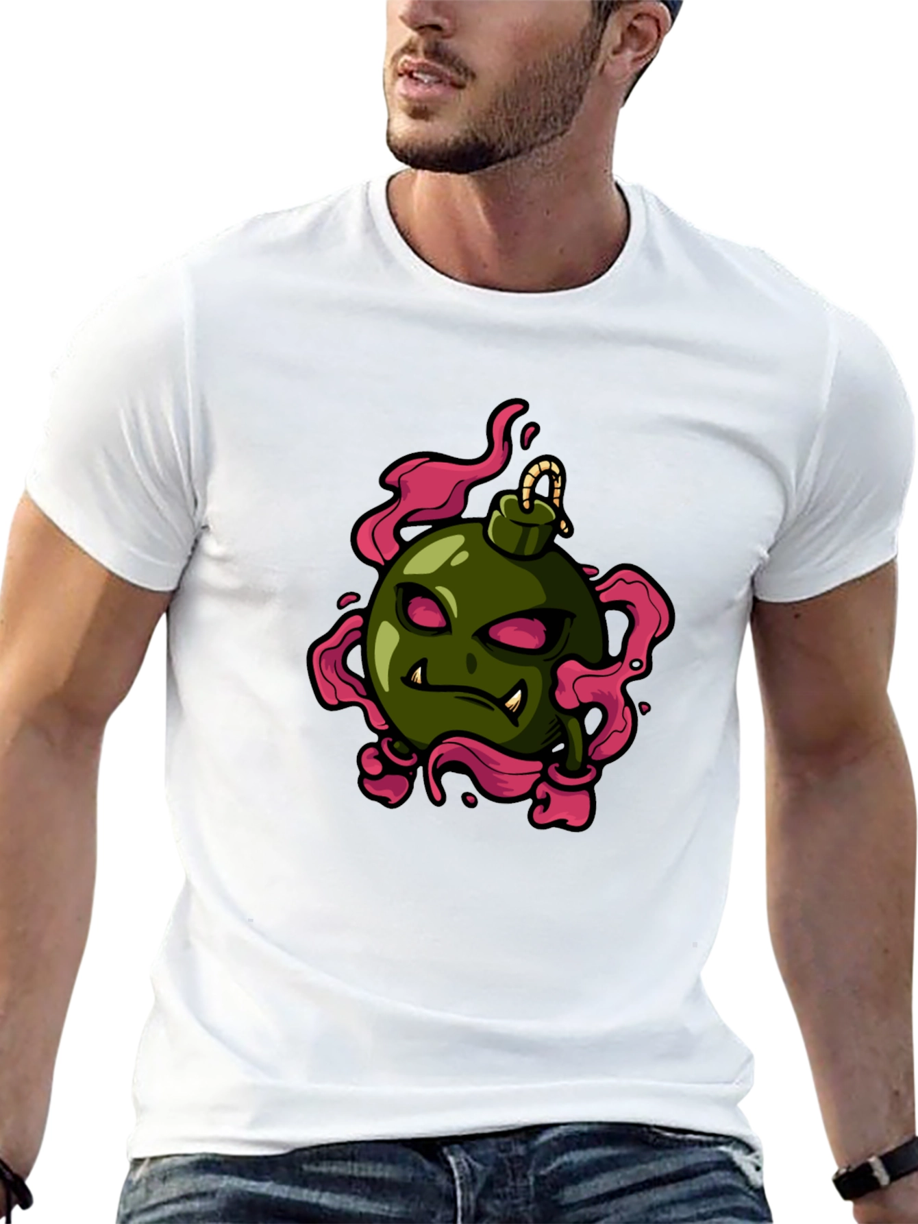 Bomb Character Graphic Tee - Black