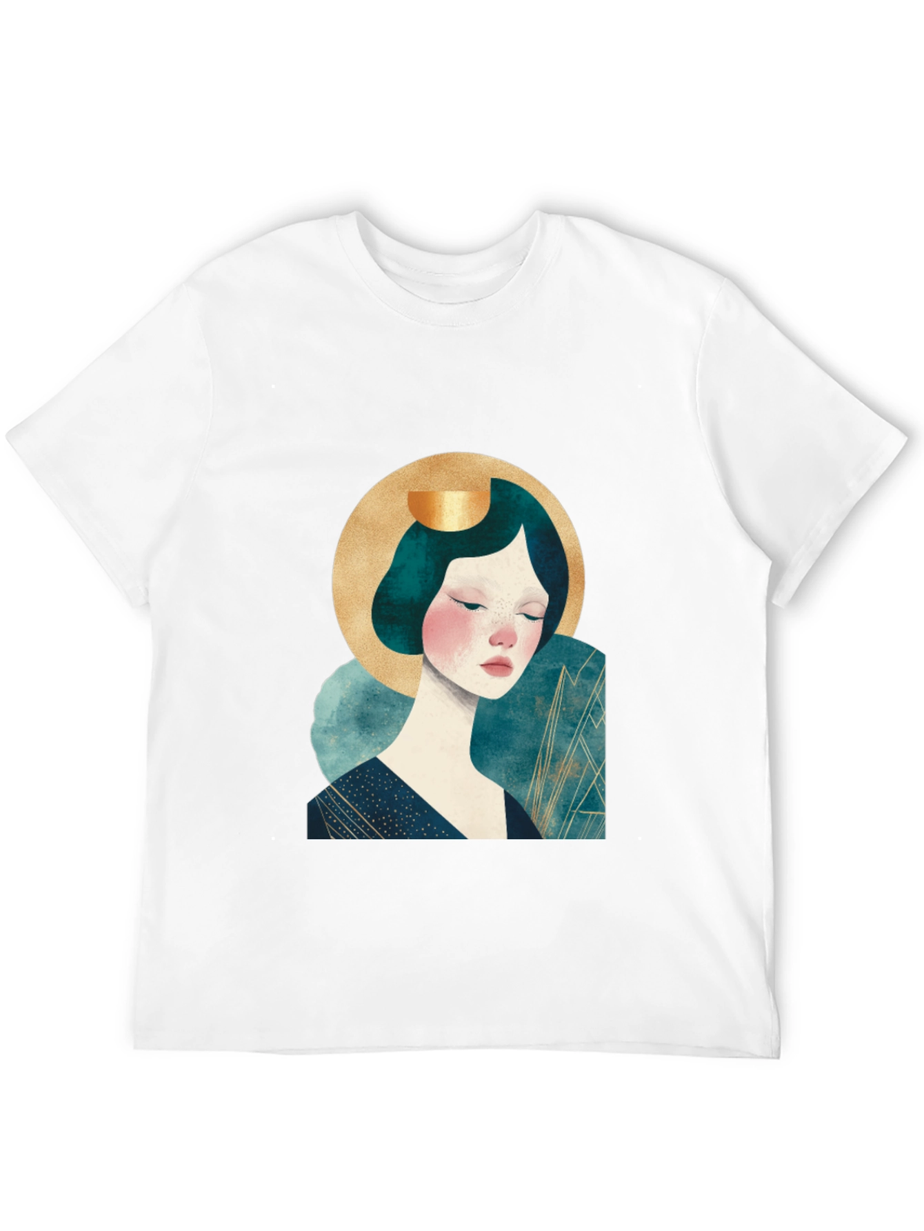 Artistic Woman Graphic Black Tee