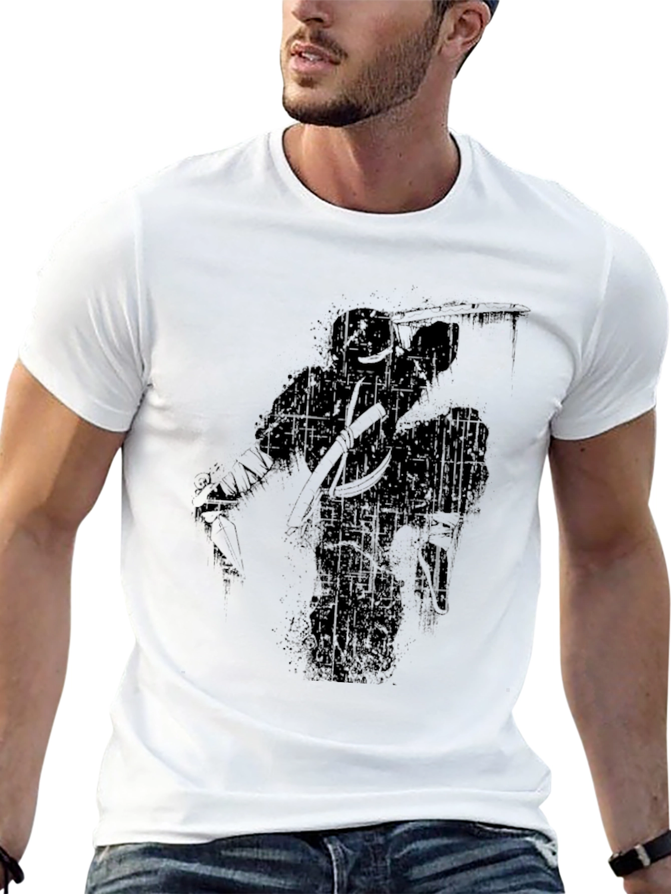 Black Ninja Warrior Graphic T-Shirt