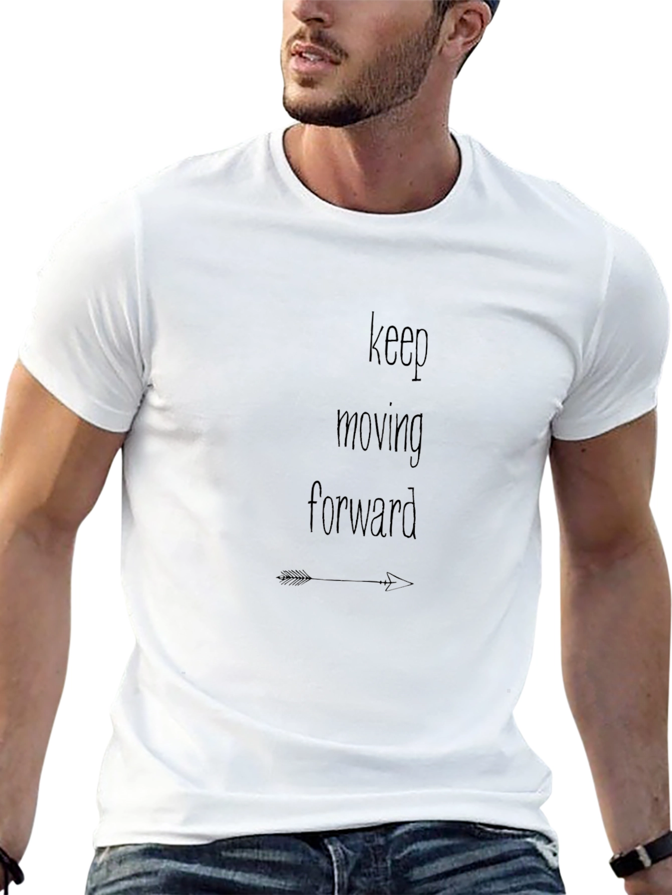 Keep Moving Forward Black Graphic Tee