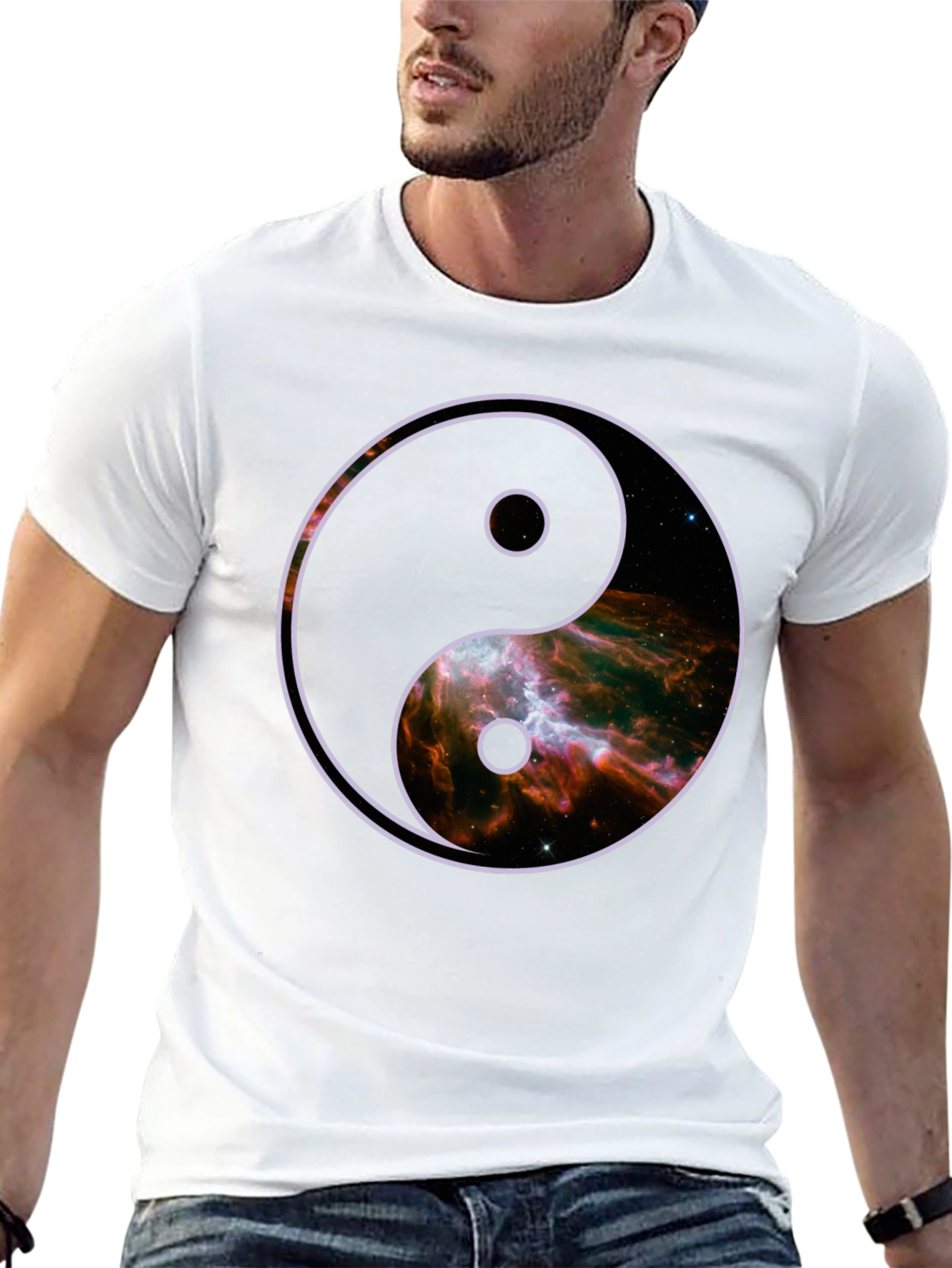 Yin Yang Galaxy Graphic Tee