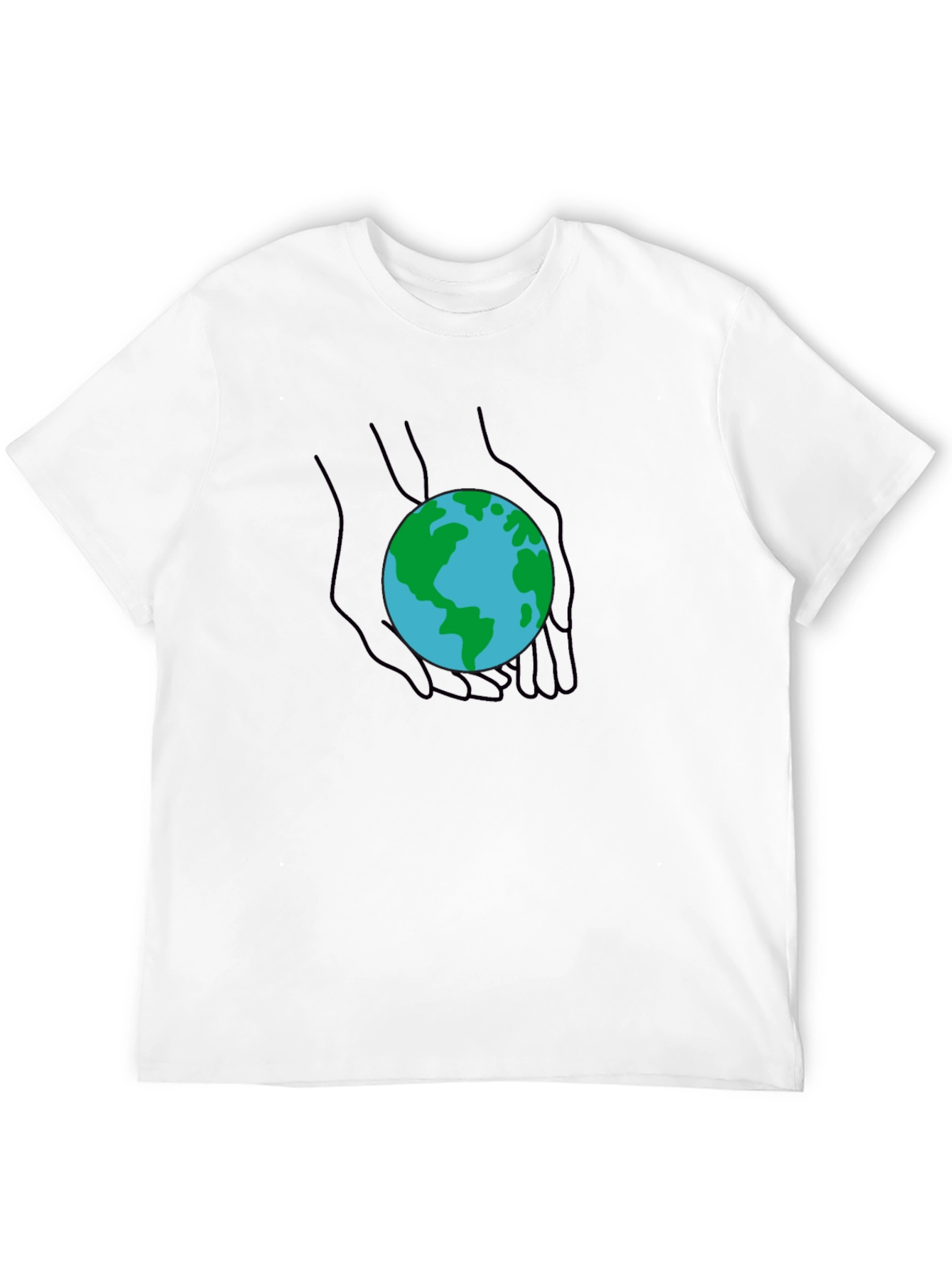 Earth in Hands Graphic Tee - Protect Our Planet