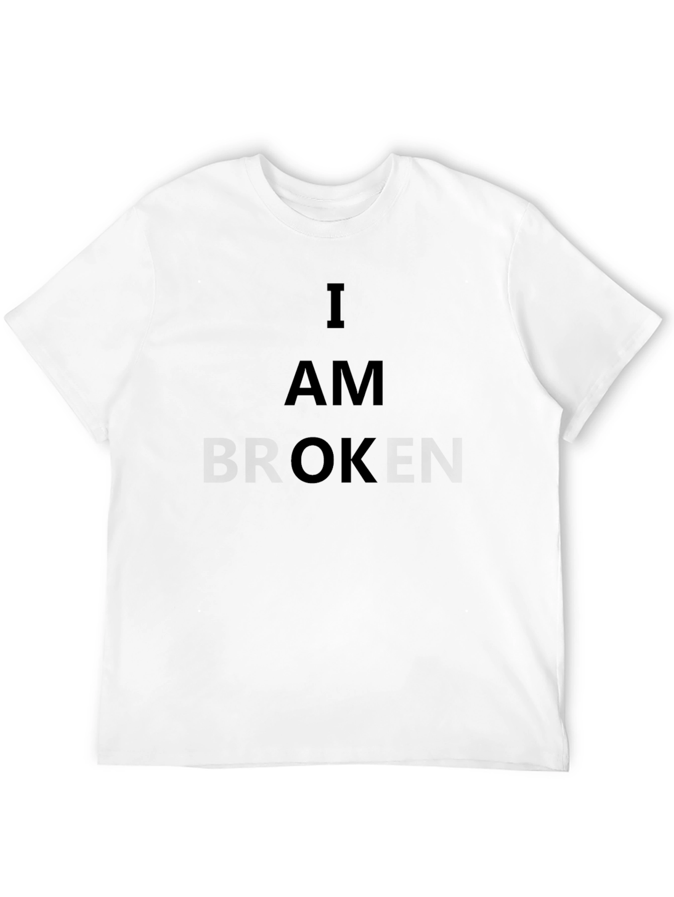 I AM OK - Unisex Black T-Shirt