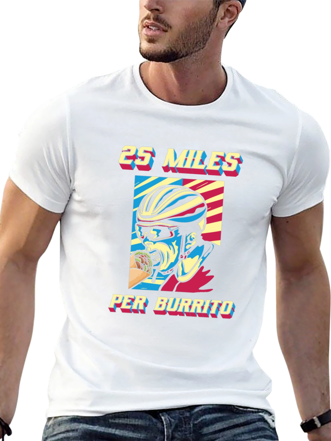 25 Miles Per Burrito Graphic T-Shirt