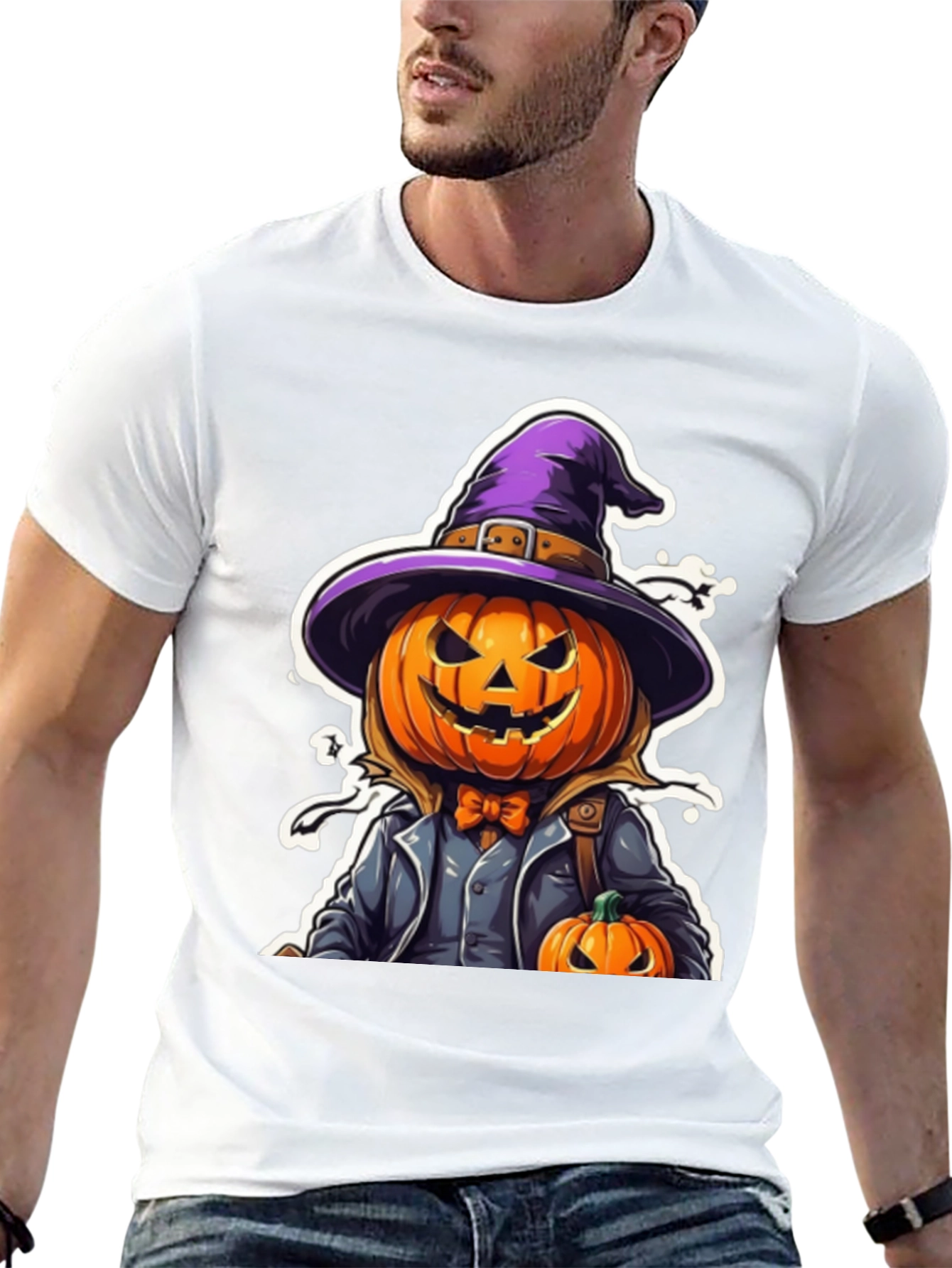 Spooky Pumpkin Witch T-Shirt