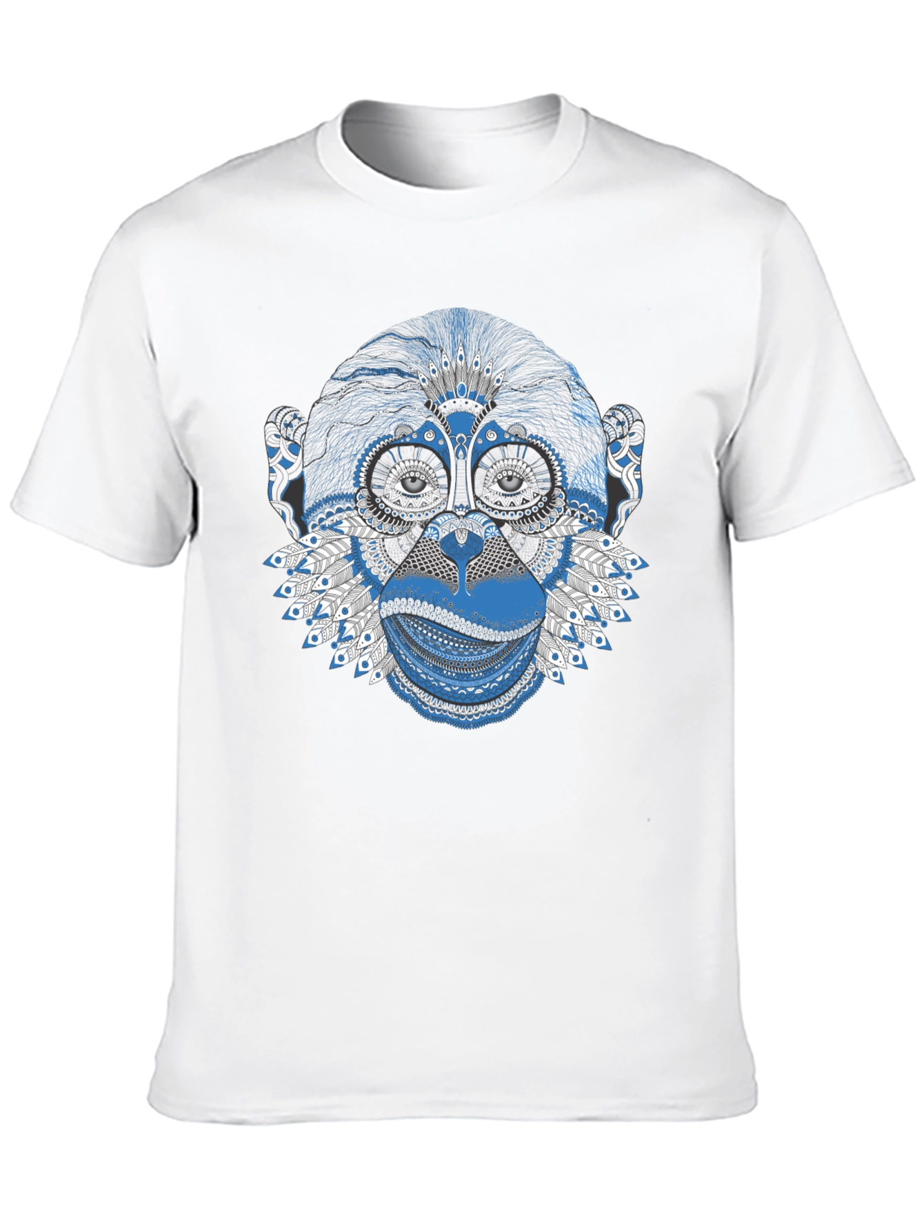 Monkey Art Graphic Tee - Cool Black T-Shirt