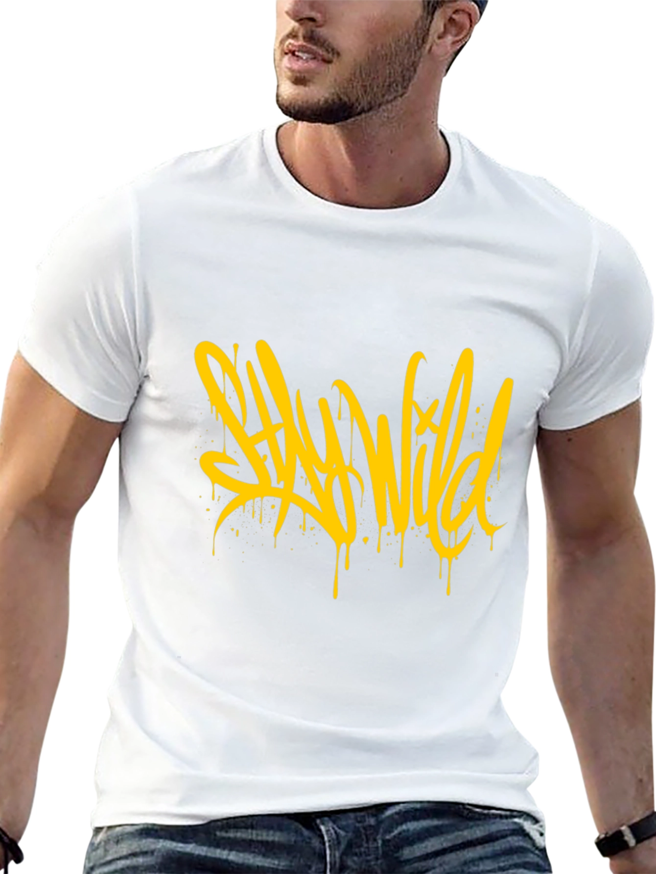 Stay Wild Graphic Black T-Shirt