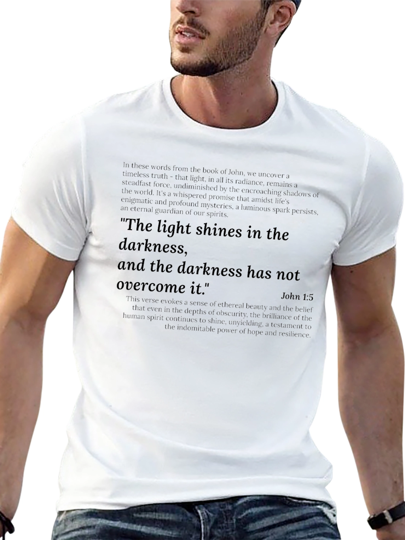Inspirational Quote T-Shirt: Light in Darkness Tee