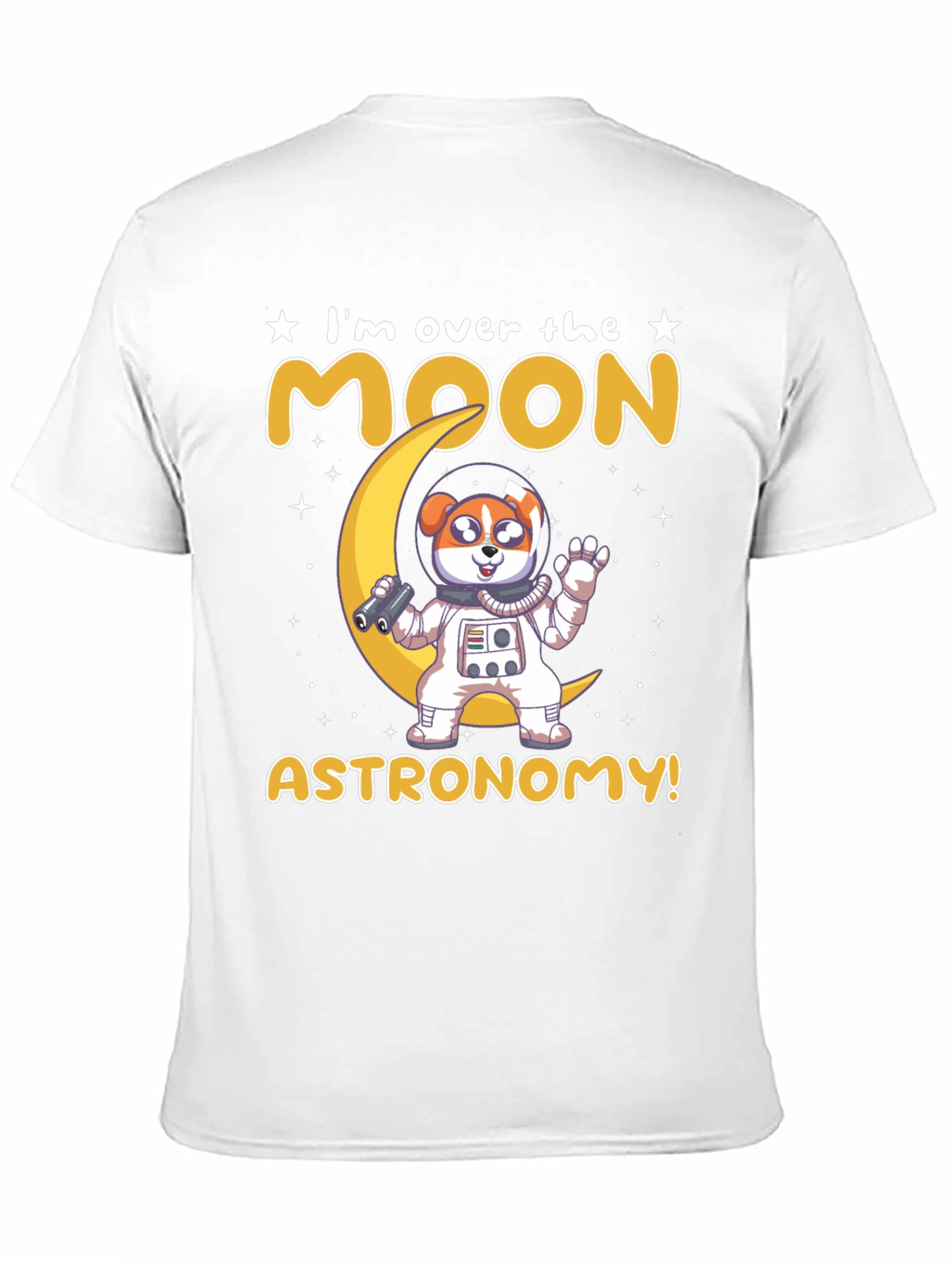 Over The Moon Astronomy Dog Astronaut T-Shirt