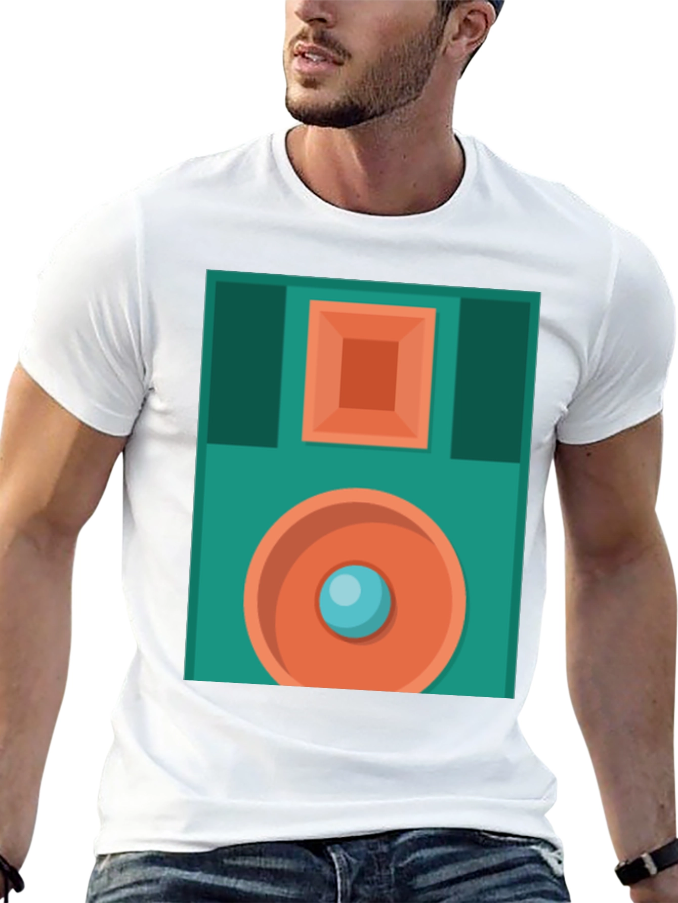 Retro Floppy Disk Graphic T-Shirt - Black
