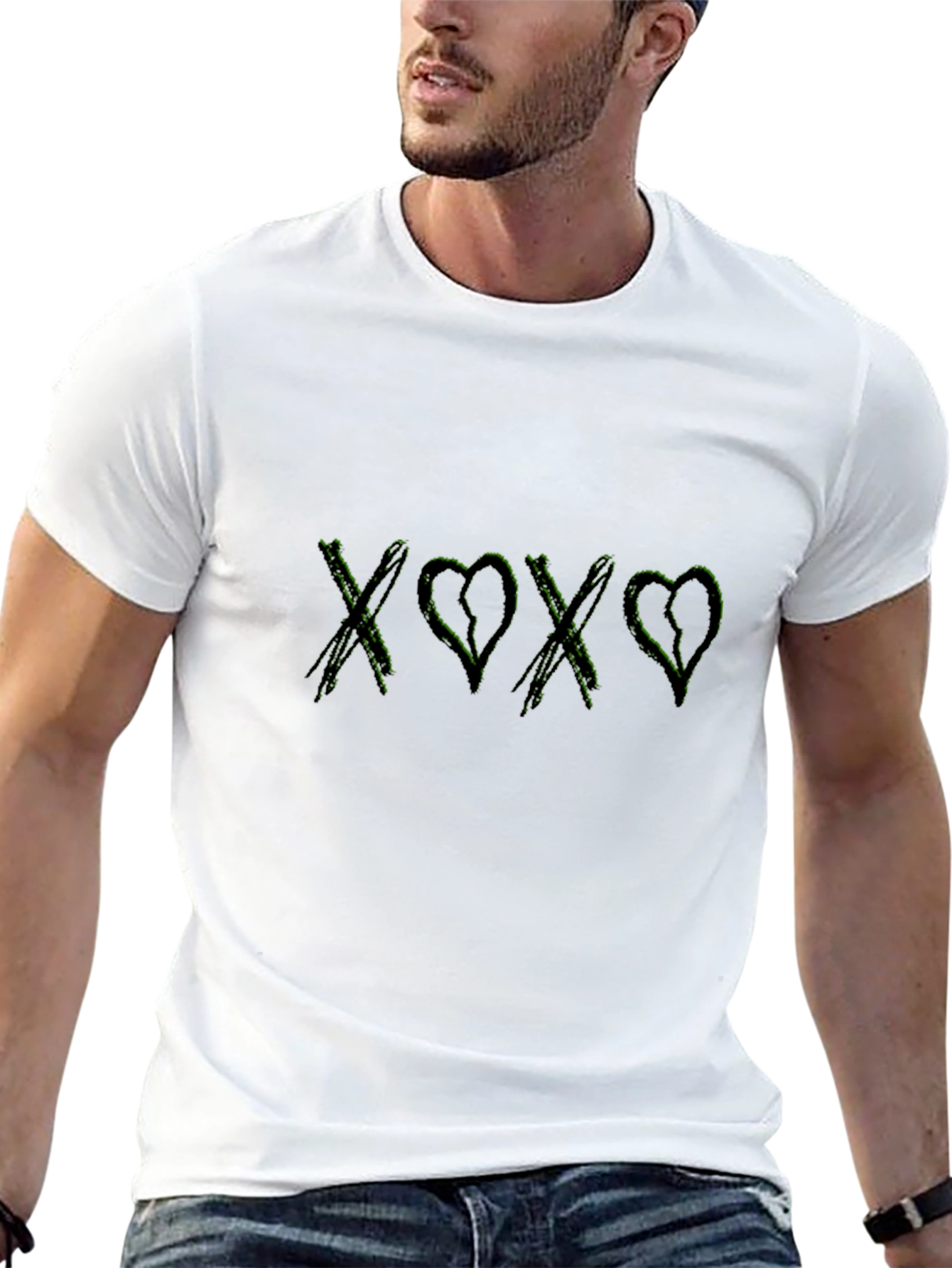 XOXO Black Graphic Tee - Hugs and Kisses