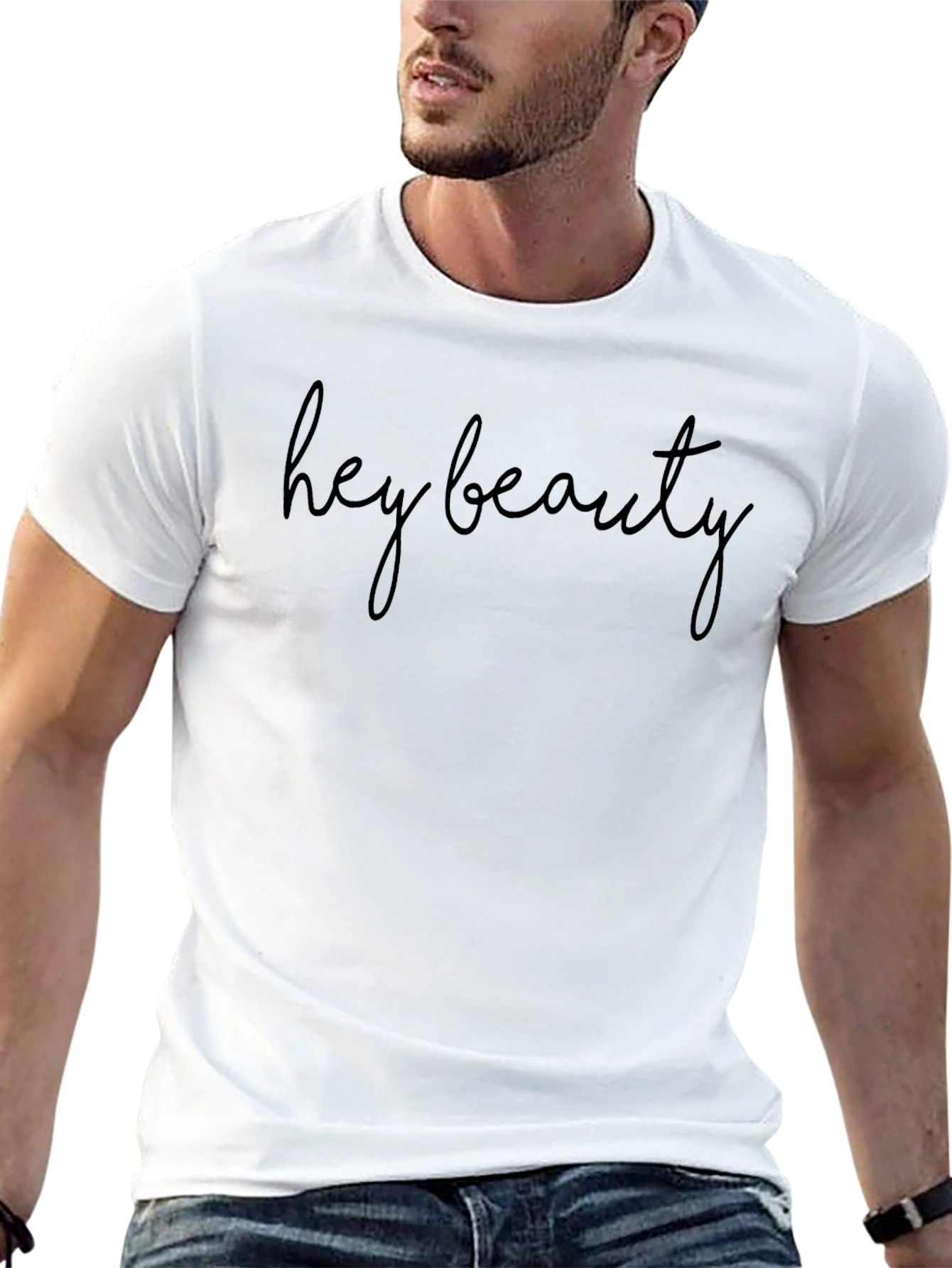 Hey Beauty Graphic Tee - Black