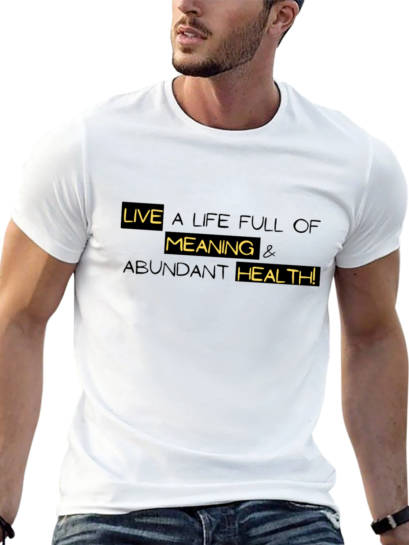 Live a Life Full of Meaning Black T-Shirt