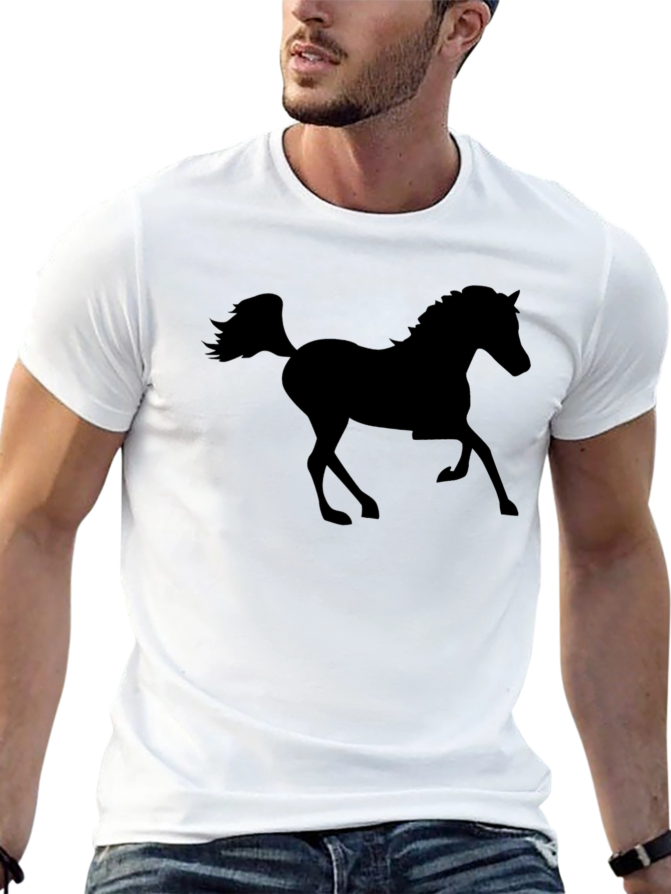 Black Horse Silhouette T-Shirt