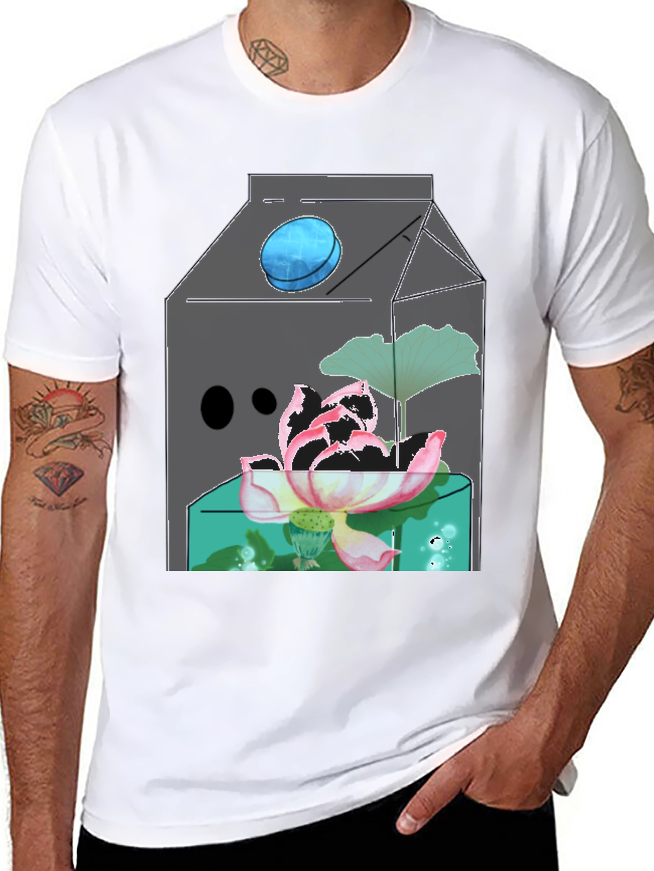 Lotus Milk Carton Graphic T-Shirt