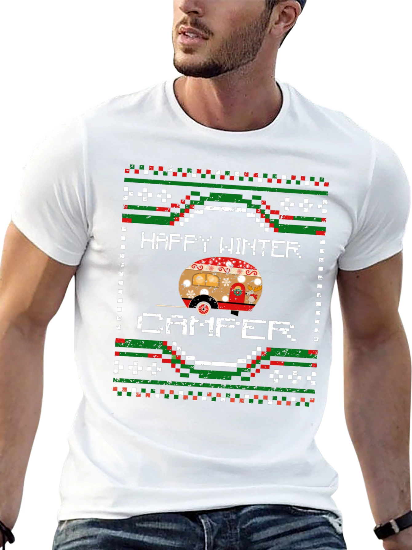 Happy Winter Camper Graphic T-Shirt