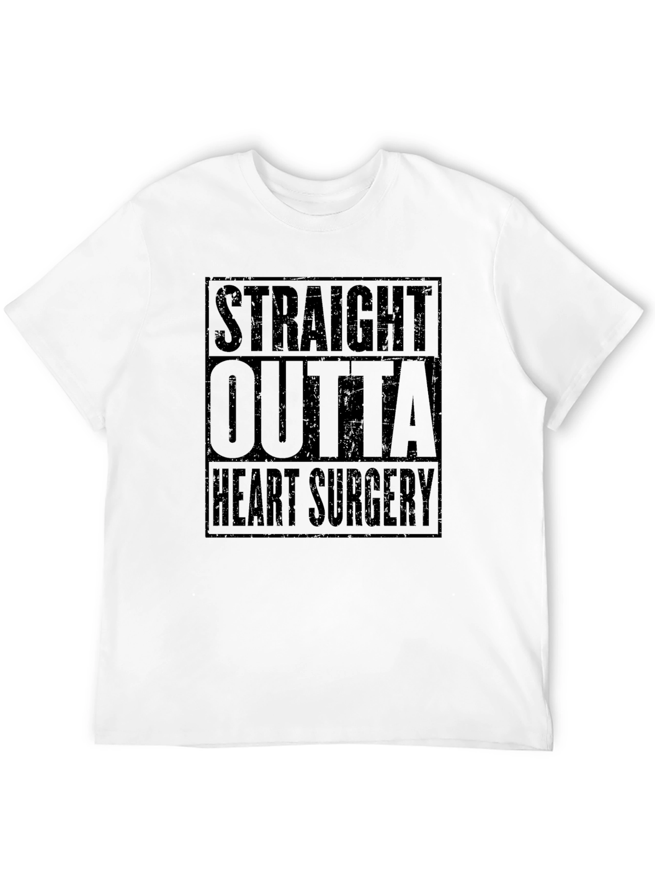 Straight Outta Heart Surgery Black T-Shirt