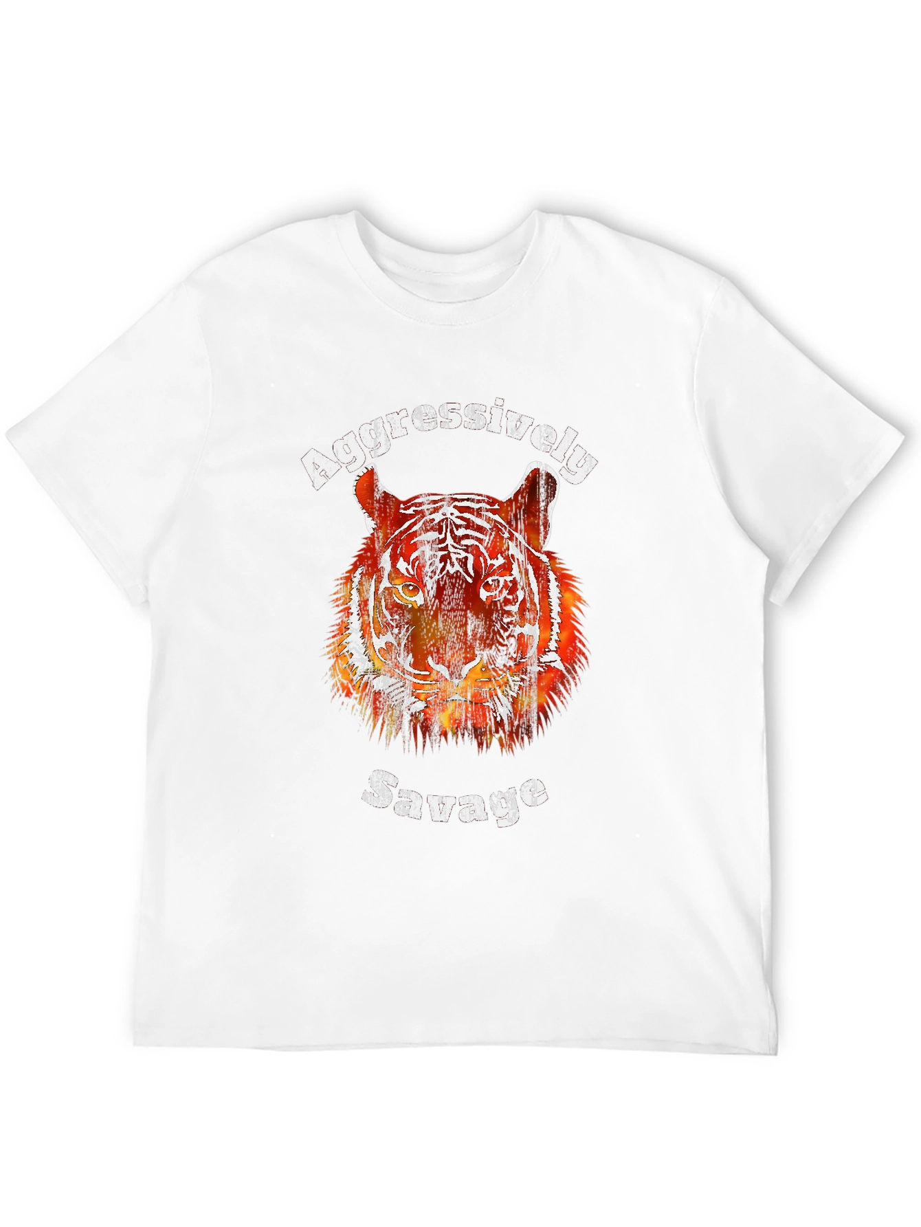 Aggressively Savage Tiger Graphic Tee - Black