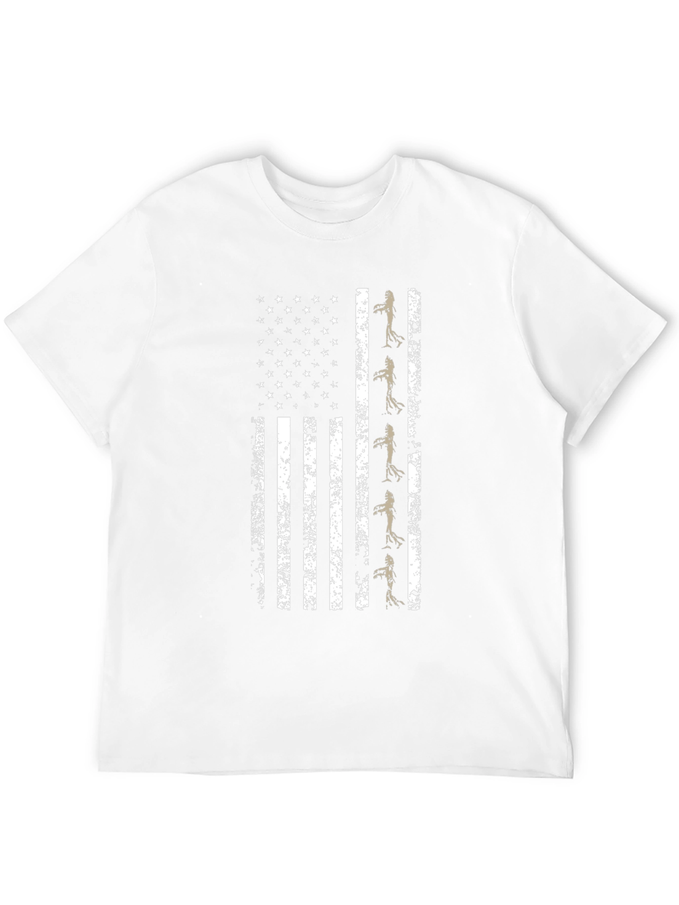 USA Flag Ginseng Root T-Shirt