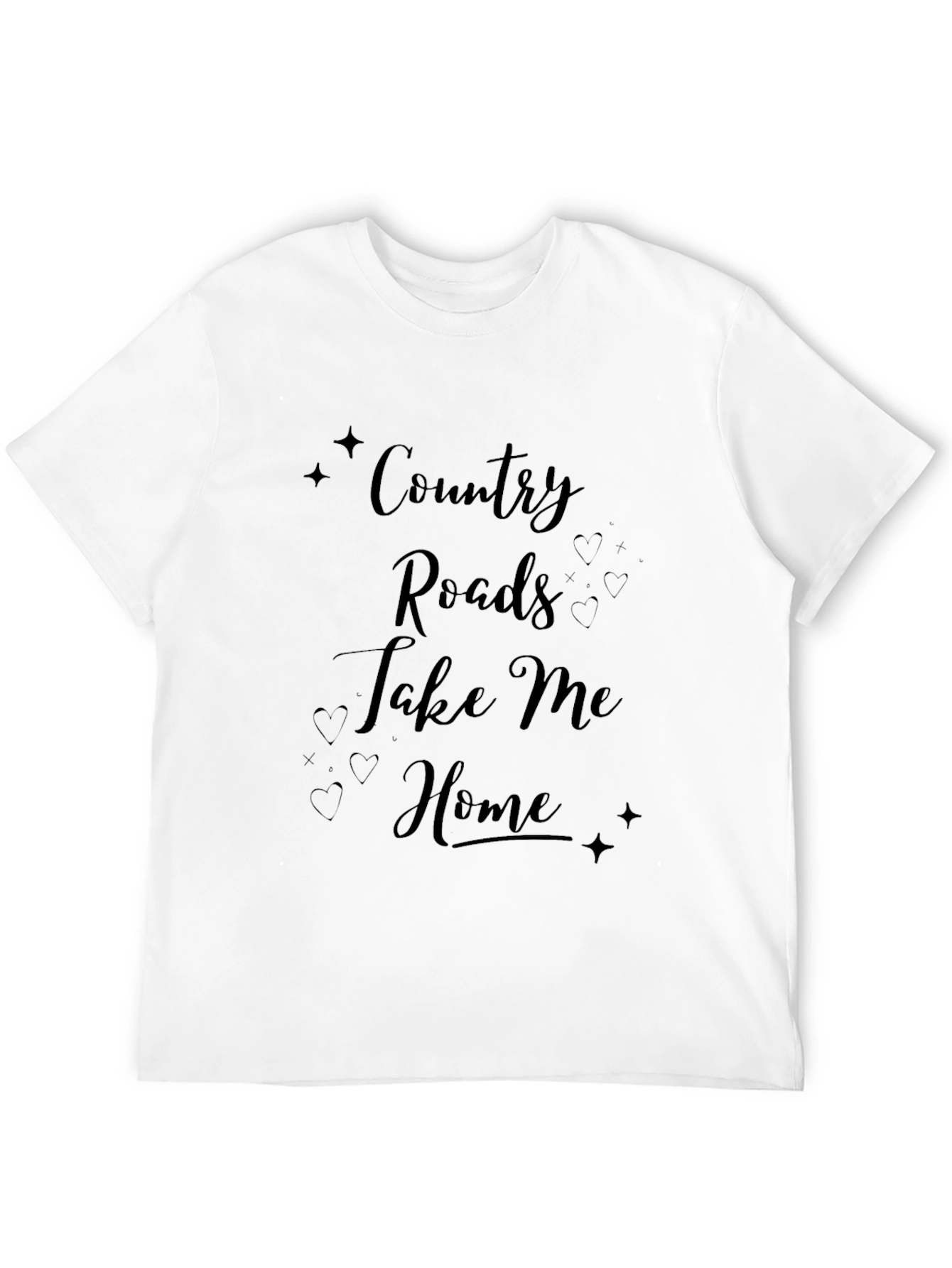 Country Roads Black Graphic Tee