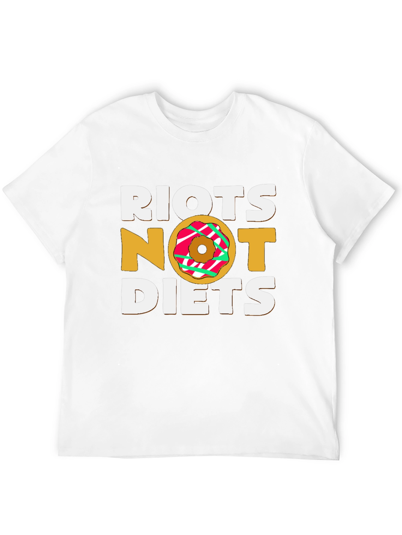 Riots Not Diets Donut Graphic Tee - Black