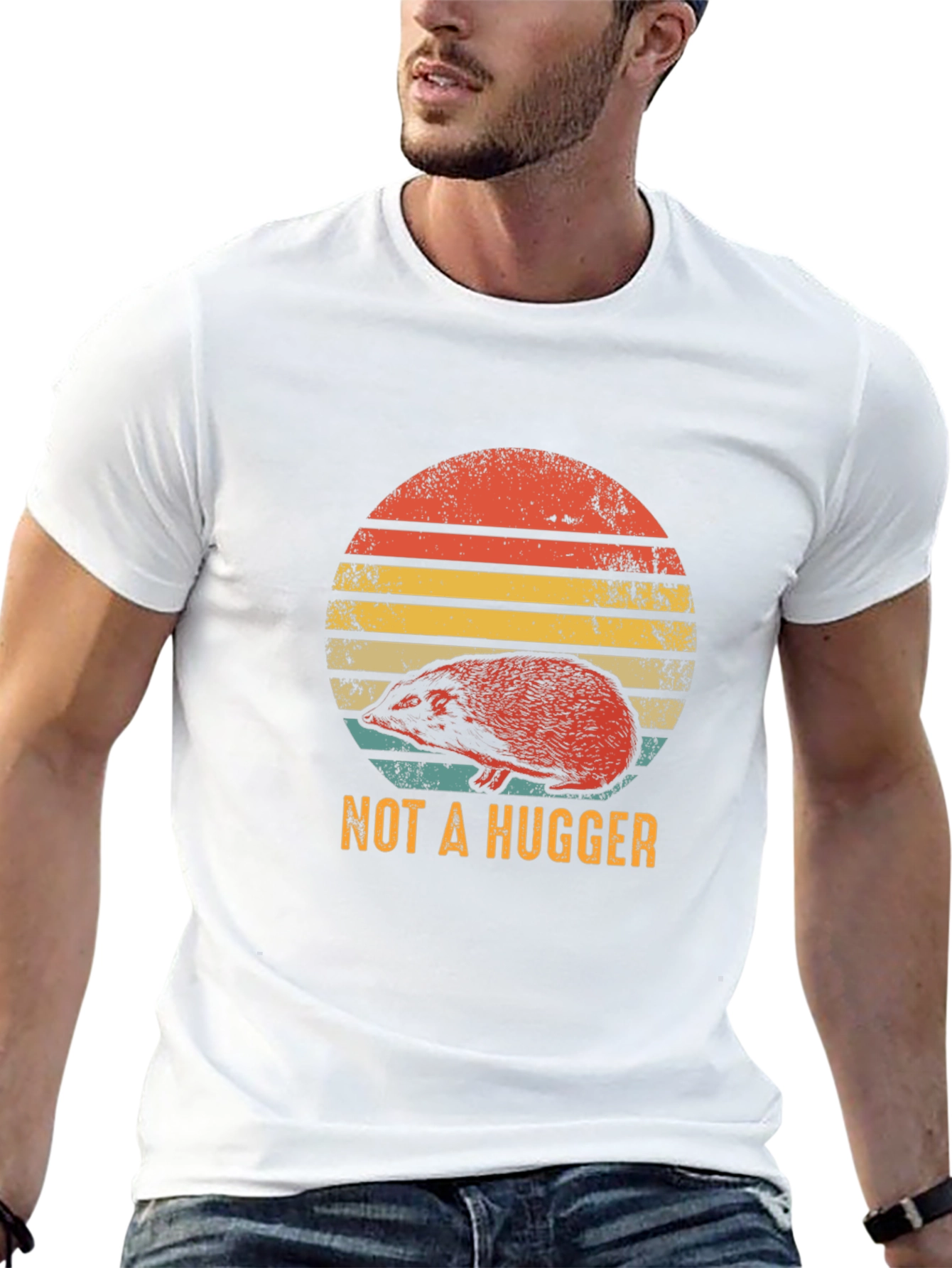 Not A Hugger Hedgehog Graphic Tee