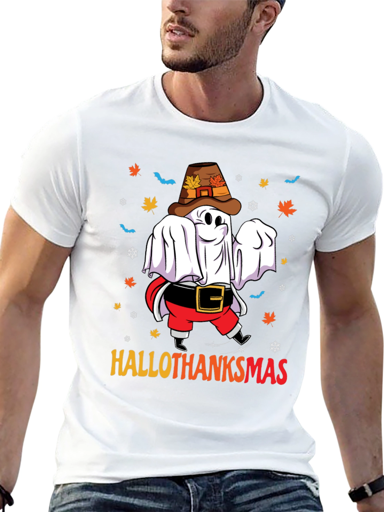Hallothanksmas Ghost T-Shirt