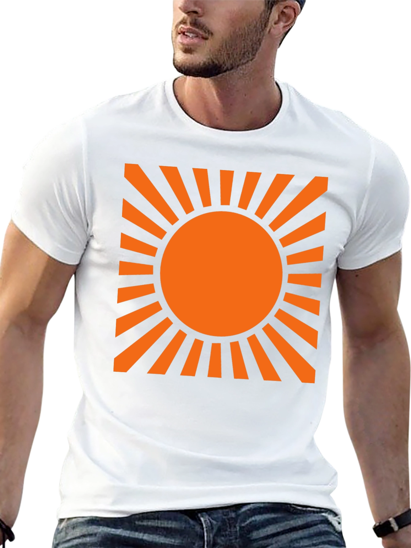 Rising Sun Graphic Tee - Black Cotton Blend