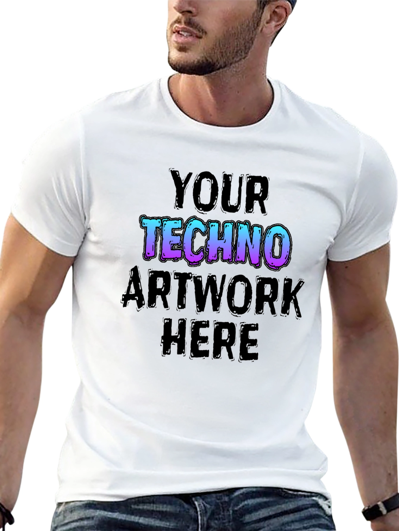 Techno Artwork Black T-Shirt