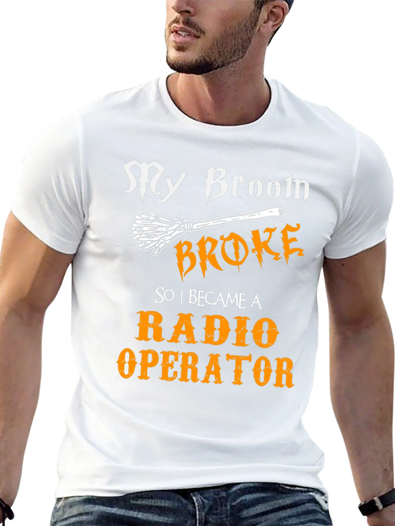 Funny Radio Operator T-Shirt - My Broom Broke!