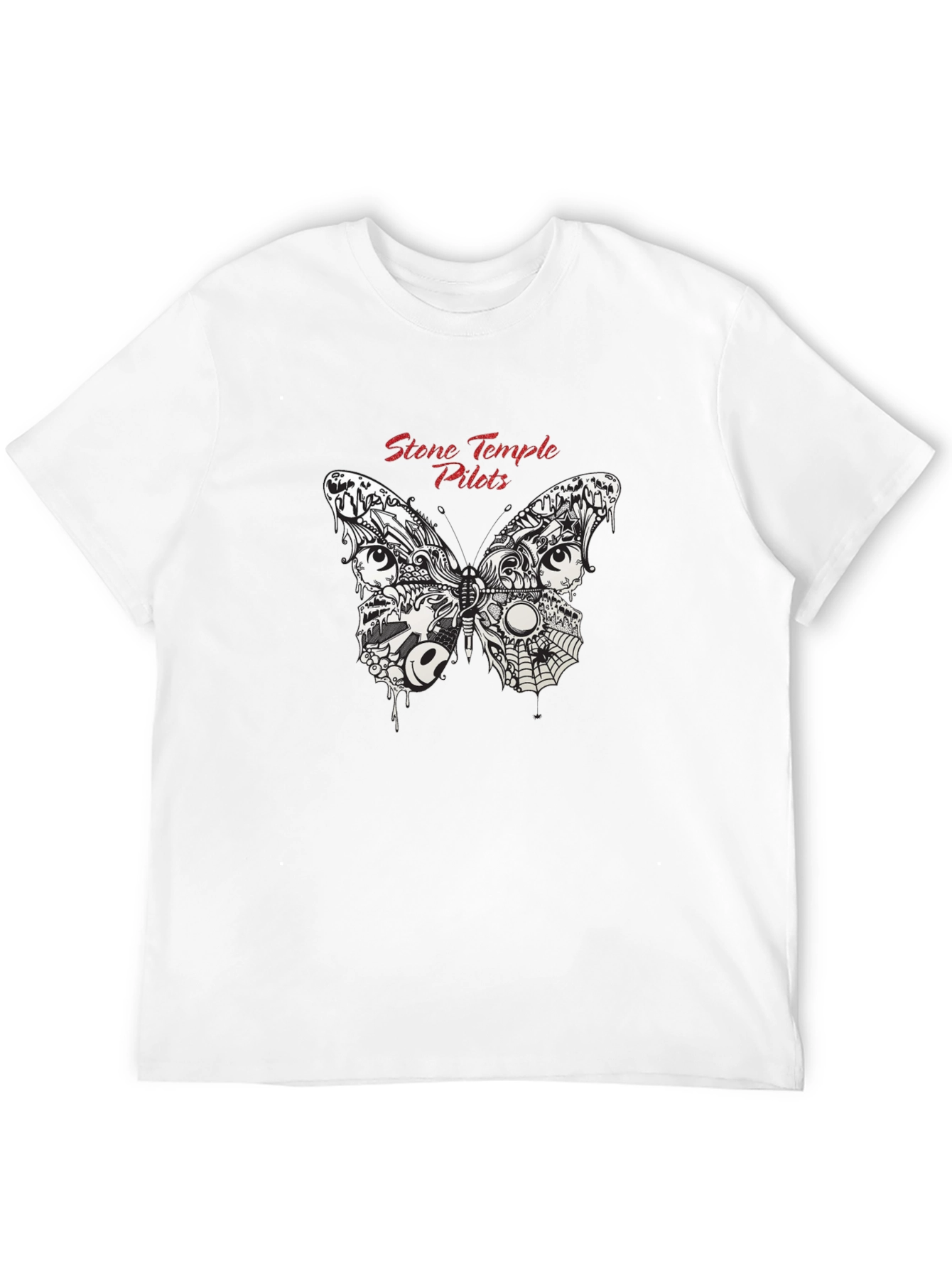 Stone Temple Pilots Butterfly Graphic Black T-Shirt