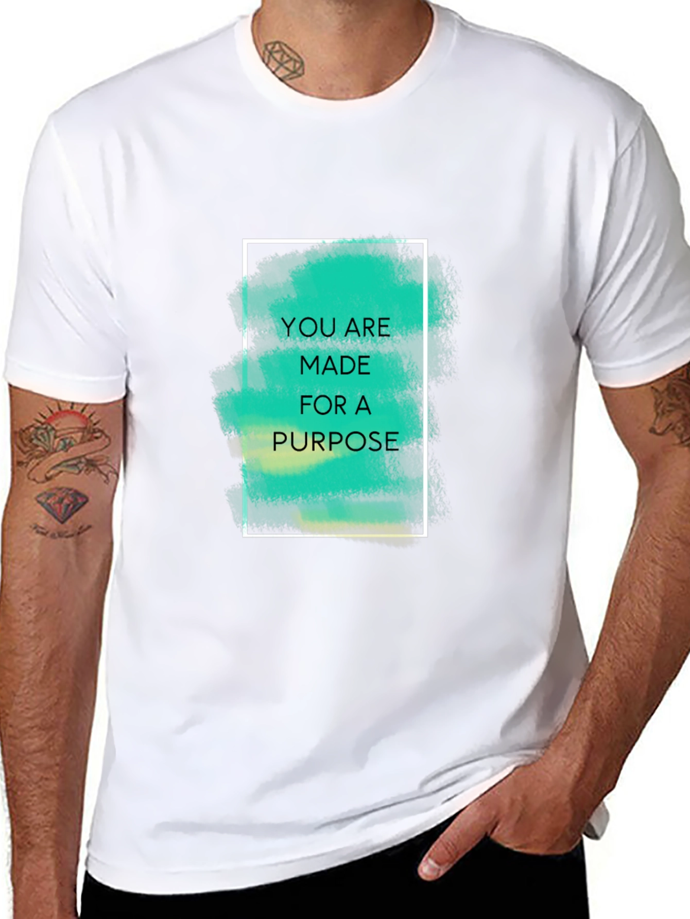 Purpose-Driven Black Graphic Tee