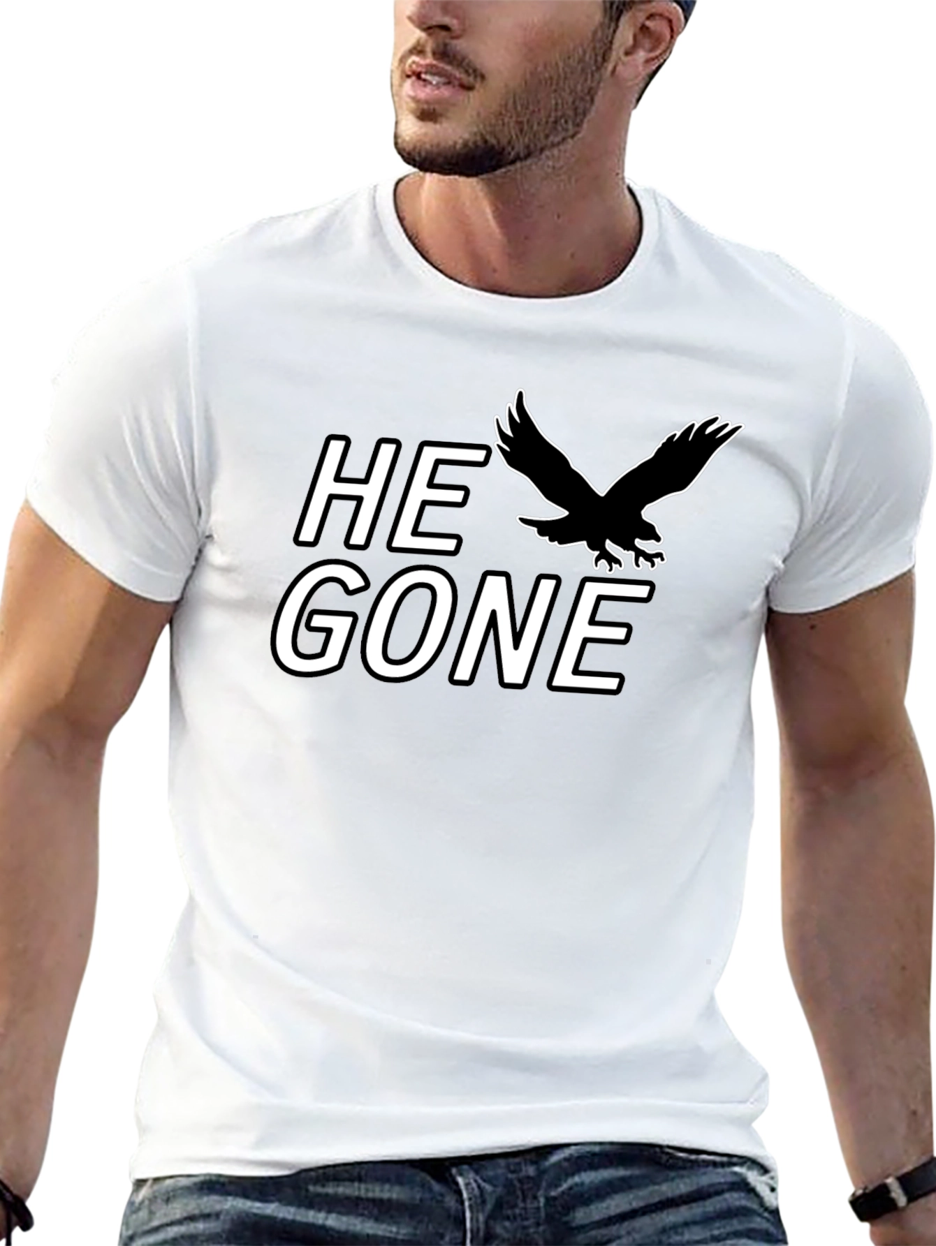 He Gone T-Shirt - Black Eagle Graphic Tee