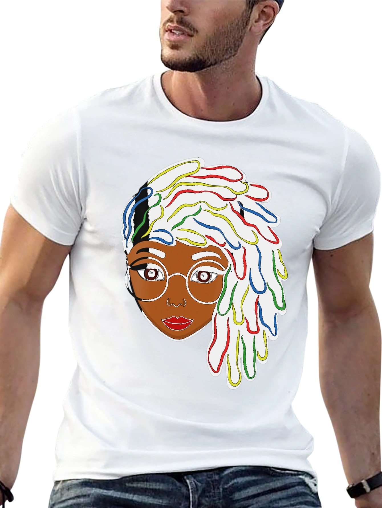 Funky Dreadlocks Afro Woman Graphic T-Shirt