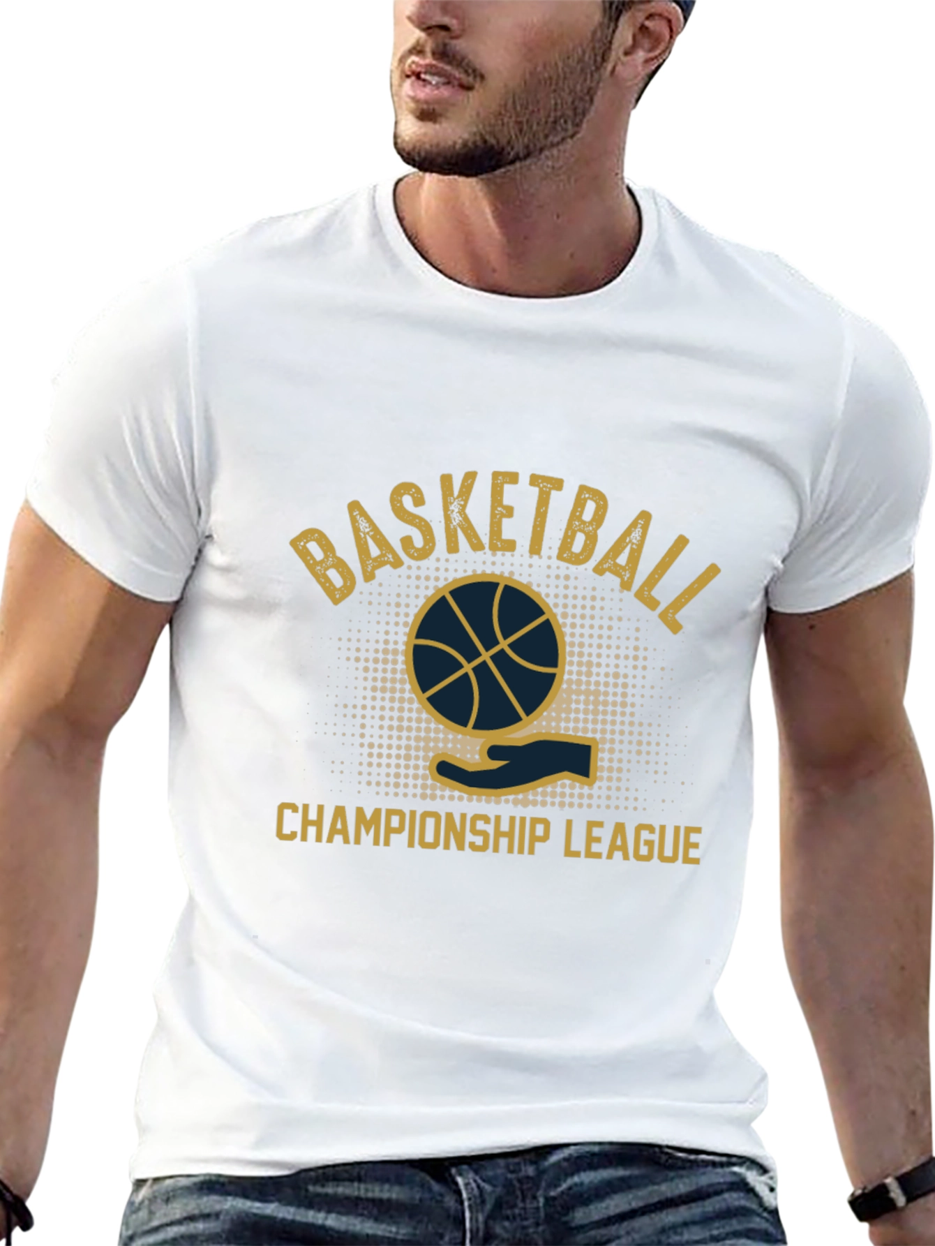 Basketball Championship League Black T-Shirt